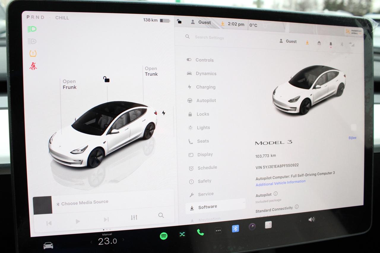 2023 Tesla Model 3 Standard Range Plus White Interior Photo