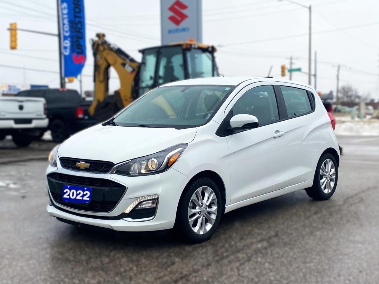 This 2022 Chevrolet Spark LT in crisp white is a peppy little hatchback thats snappier than your morning espresso and comfier than your favorite hoodie. With just 94,766 km, this no-accident, certified, deep-cleaned ride is loaded with features to make city cruising a breeze and every drive feel like a joyride.  Whats the deal? Bluetooth - Blast your playlist or argue with Siri like its your ex.  Backup camera - Parking in tight spots is a piece of cake.  Alloy wheels - Rolling shinier than your neighbors new grill.  Apple CarPlay - Your iPhone, bigger and better on the dash.  Ice-cold A/C - Keeps you cooler than a polar bears picnic on hot days.  1.4L engine - Zippy efficiency with 30/38 MPG city/hwy for wallet-friendly fun.   Mileage: 94,766 km -this Spark is barely broken in and ready for more urban adventures. Price: A deal so sweet, youll think were tossing in free ice cream cones! (Were not, but its that good.)  The Deal: Certified, no accidents, and scrubbed cleaner than your kitchen before a potluck -this Chevrolet Spark LT is the perfect mix of style, tech, and efficiency for zipping around town or parking anywhere.  Disclaimer: Buying this Spark is like adopting a pocket-sized sidekick -its quick, cozy, and might tempt you to take the scenic route just to enjoy the ride. Seller not responsible for spontaneous coffee runs, jealous stares from bigger cars, or you refusing to park because that CarPlay screen is just too perfect. Drive fun, live bold!  Contact us to snag this awesome Spark!   Contact us to snag this awesome Spark!G. D. Coates - The Original Used Car Superstore!       Our Financing: We have financing for everyone regardless of your history. We have been helping people rebuild their credit since 1973 and can get you approvals other dealers cant. Our credit specialists will work closely with you to get you the approval and vehicle that is right for you. Come see for yourself why were known as The Home of The Credit Rebuilders!       Our Warranty: G. D. Coates Used Car Superstore offers fully insured warranty plans catered to each customers individual needs. Terms are available from 3 months to 7 years and because our customers come from all over, the coverage is valid anywhere in North America.       Parts & Service: We have a large eleven bay service department that services most makes and models. Our service department also includes a cleanup department for complete detailing and free shuttle service. We service what we sell! We sell and install all makes of new and used tires. Summer, winter, performance, all-season, all-terrain and more! Dress up your new car, truck, minivan or SUV before you take delivery! We carry accessories for all makes and models from hundreds of suppliers. Trailer hitches, tonneau covers, step bars, bug guards, vent visors, chrome trim, LED light kits, performance chips, leveling kits, and more! We also carry aftermarket aluminum rims for most makes and models.       Our Story: Family owned and operated since 1973, we have earned a reputation for the best selection, the best reconditioned vehicles, the best financing options and the best customer service! We are a full service dealership with a massive inventory of used cars, trucks, minivans and SUVs. Chrysler, Dodge, Jeep, Ford, Lincoln, Chevrolet, GMC, Buick, Pontiac, Saturn, Cadillac, Honda, Toyota, Kia, Hyundai, Subaru, Suzuki, Volkswagen - Weve Got Em! Come see for yourself why G. D. Coates Used Car Superstore was voted Barries Best Used Car Dealership!