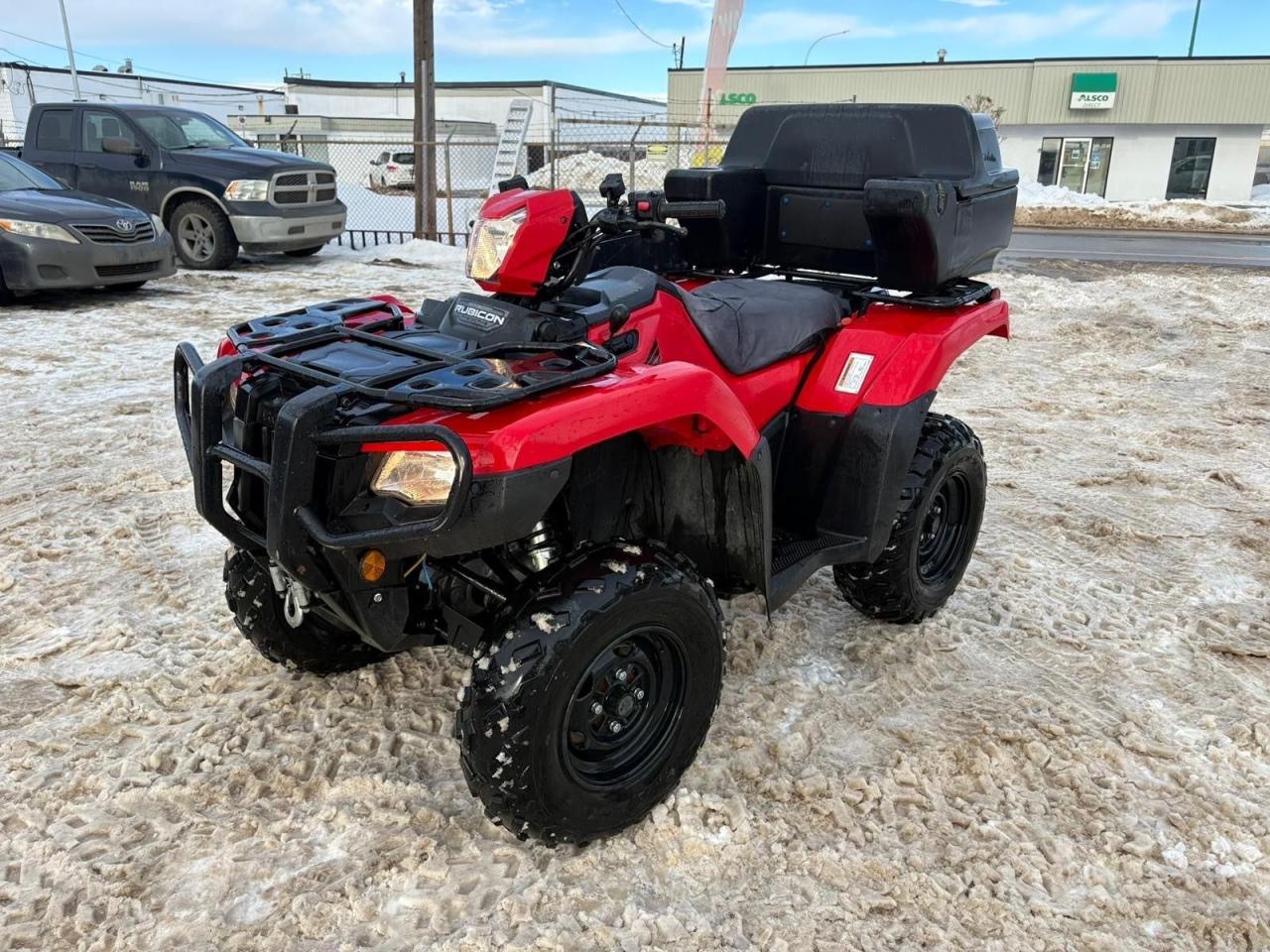 <p data-start=109 data-end=430>The 2023 Honda Rubicon TRX 520 is built for riders who want reliable performance, rugged capability, and everyday durability for work or play. Powered by a dependable 518 cc liquid-cooled single-cylinder engine, it delivers smooth torque and consistent power to confidently handle hauling, trail riding, or tough terrain.</p><p data-start=109 data-end=430>&nbsp;</p><p data-start=432 data-end=830>Purpose-built for versatile utility, the Rubicon TRX 520 features selectable 2WD/4WD with a locking front differential for added traction when conditions get challenging, plus independent double-wishbone suspension with gas-charged shocks for a comfortable, controlled ride over rough ground. Its rugged chassis and strong frame make it ideal for farm work, backroads, and weekend adventures alike.</p><p data-start=432 data-end=830>&nbsp;</p><p data-start=832 data-end=1125>Equipped with all-terrain tires, durable wheels, LED lighting, a digital display, and a spacious cargo bed with easy-to-use tailgate, this Rubicon blends practical functionality with modern convenience. Comfortable seating and rider-focused ergonomics make long days easier and more enjoyable.</p><p data-start=832 data-end=1125>&nbsp;</p><p data-start=1127 data-end=1212>Contact us today to learn more about financing, trade-ins, or delivery across Canada!</p>