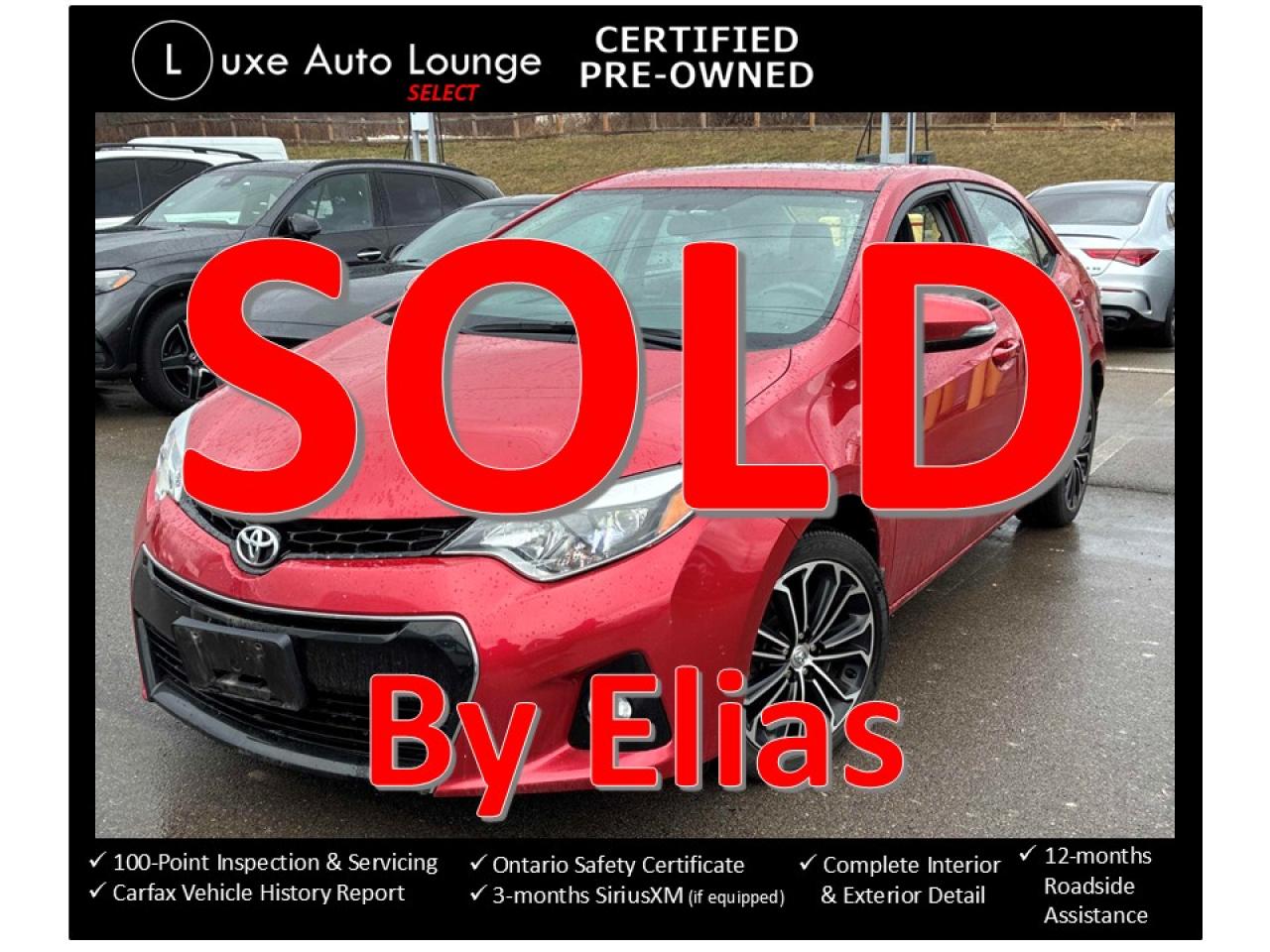 2016 Toyota Corolla S - LOW KM, AUTO, LEATHER, SUNROOF, HEATED SEATS!