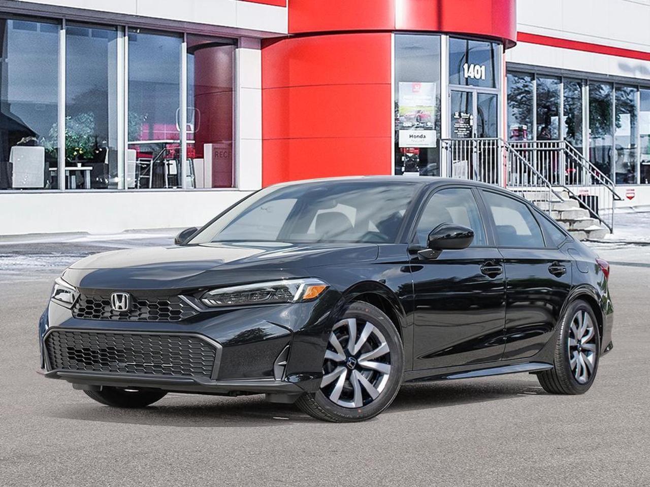 Introducing the 2026 Honda Civic Sedan LX - a glimpse into the future of efficient, comfortable driving. With its sleek black exterior and cutting-edge features, this brand-new Civic is ready to redefine your daily commute and weekend adventures.

Key Highlights:
- Ultra-low mileage of just 19 km
- Fuel-efficient 2.0L 4-cylinder engine
- Continuously Variable Transmission (CVT) with Eco and Normal drive modes
- Advanced Honda Sensing safety suite, including Collision Mitigation and Traffic Jam Assist
- Bluetooth Handsfreelink for seamless connectivity
- Heated front seats for ultimate comfort
- Adaptive Cruise Control with Low-Speed Follow
- Automatic high-beam headlamps for enhanced visibility

Experience the future of driving today at Birchwood Honda Regent. Ready to take the next step? Reserve your 2026 Civic Sedan LX, start your purchase journey online, or contact us with any questions. Want to feel the Civics smooth ride for yourself? Book a test drive appointment and discover why this Honda is the perfect choice for the modern driver.
All vehicle pricing reflects A/C ($100) and tire ($20) taxes, any installed dealer installed accessories, and our Guardian Plus Protection Package ($1499).
All vehicles come with a high value Protection Package completed and registered once the vehicle arrives in Winnipeg:

 
Paintless Dent Repair: Say goodbye to pesky dents and dings! Our paintless dent repair service fixes minor imperfections without the need for repainting, preserving your vehicles original shine. Quick and hassle-free, its the perfect solution to keep your car looking brand new!

Key/Remote Replacement: Dont let a lost or broken key fob stress you out! Our warranty now covers third-party key fobs and includes easy reprogramming, ensuring youre always ready to hit the road.

Cosmetic Wheel Coverage: Keep your wheels looking sharp! Our cosmetic wheel coverage takes care of any damage, so you can drive with confidence and style.

Paint Protection: Maintain that showroom shine effortlessly! Our premium paint protection keeps your vehicle looking immaculate, eliminating the need for constant waxing.
Dealer permit #9387