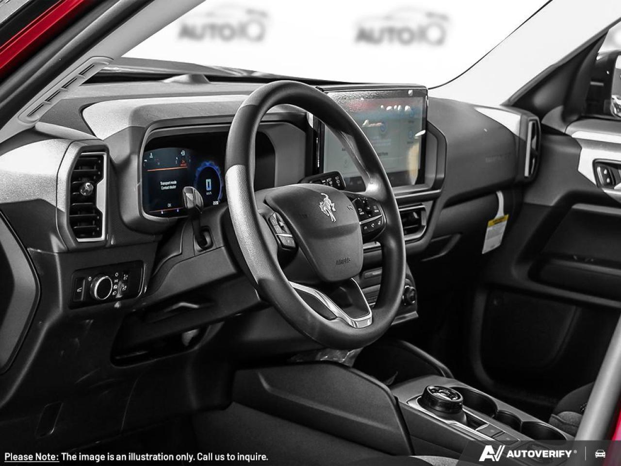 2025 Ford Bronco Sport Big Bend Equipment Group 200A|RUBY RED METALLIC TC|CLOTH W/EASY CLEAN MATERIAL ROAST|ORDER CODE      200A|1.5L ECO ENG|8-SPD AUTO|PWR MOONROOF|BLACK DIAMOND OFF ROAD PKG|CONVENIENCE PKG|FLR LINERS FR-RR W/O CR Photo