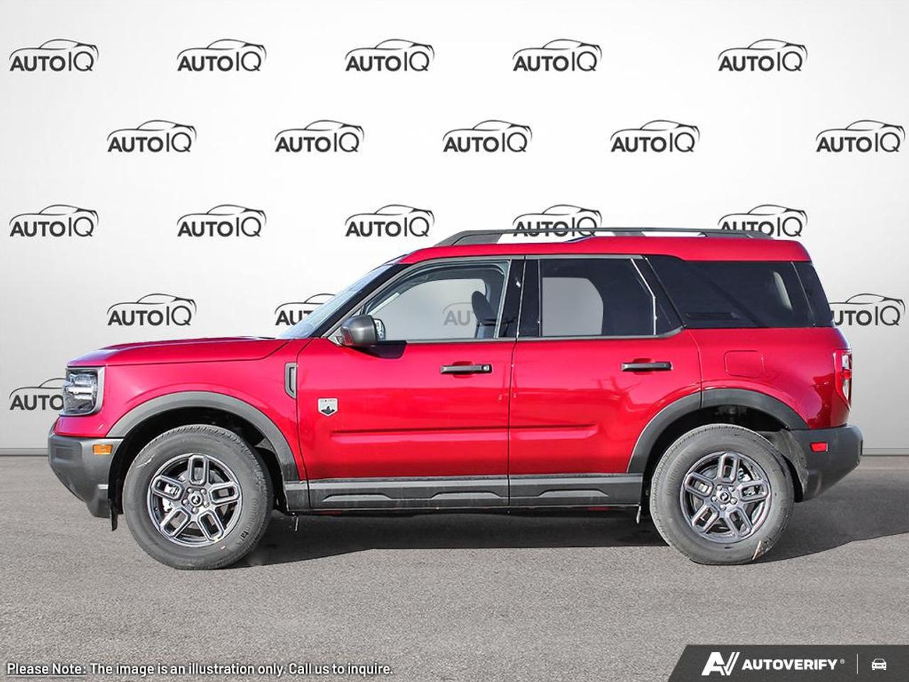 2025 Ford Bronco Sport Big Bend Equipment Group 200A|RUBY RED METALLIC TC|CLOTH W/EASY CLEAN MATERIAL ROAST|ORDER CODE      200A|1.5L ECO ENG|8-SPD AUTO|PWR MOONROOF|BLACK DIAMOND OFF ROAD PKG|CONVENIENCE PKG|FLR LINERS FR-RR W/O CR Photo2