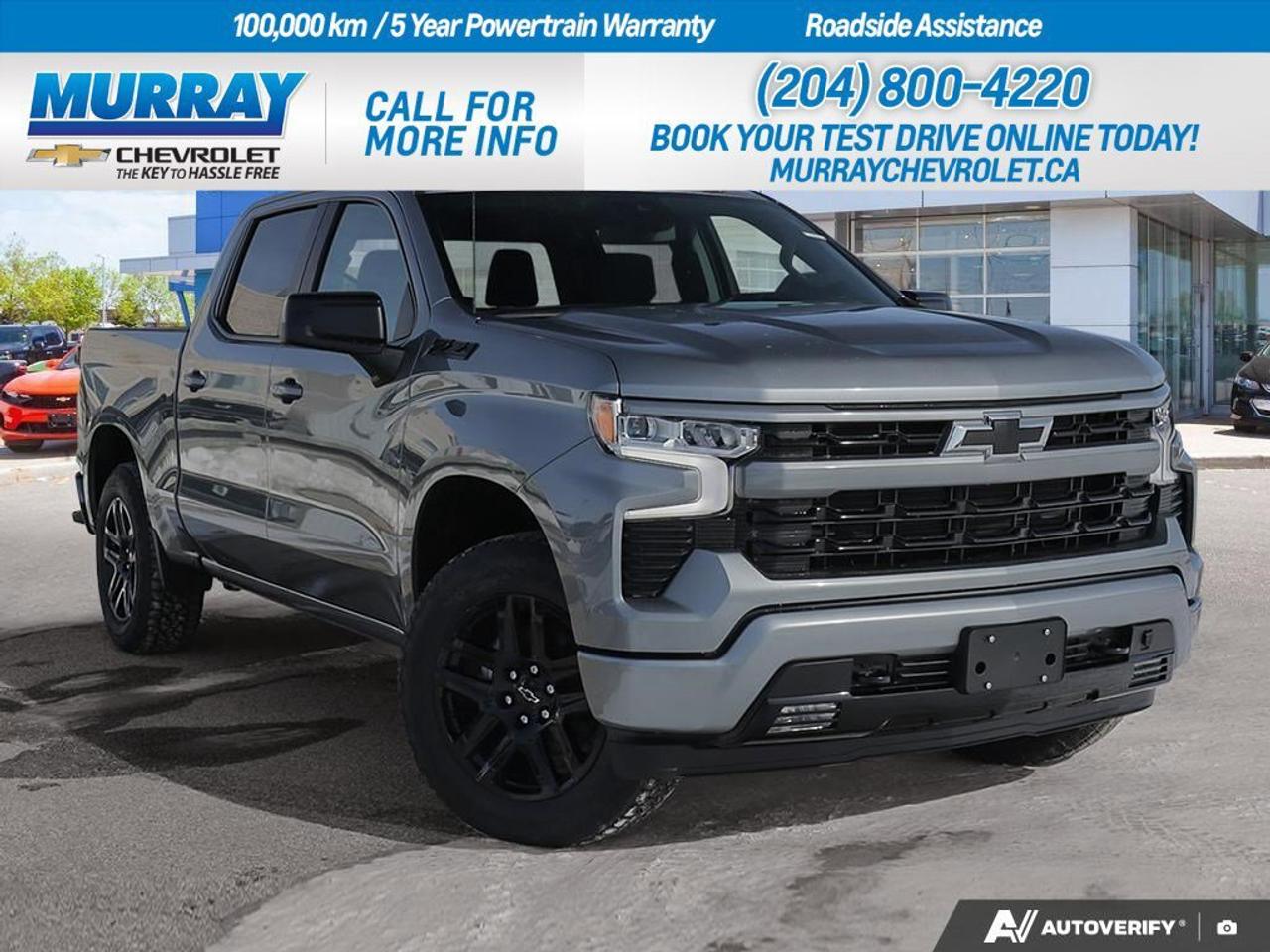 * TRANSMISSION 8-SPEED AUTOMATIC * * ENGINE 5.3L ECOTEC3 V8 * * LPO ALL-WEATHER FLOOR LINERS *  Experience the perfect blend of power and sophistication with the 2026 Chevrolet Silverado 1500 RST, now available in the heart of Winnipeg. This Crew Cab Pickup is equipped with a robust Gas V8 5.3L engine, delivering an impressive 355 horsepower and 383 lb-ft of torque, ensuring that every journey is both thrilling and efficient. The 8-speed automatic transmission offers seamless gear transitions, enhancing your driving experience whether on city roads or off the beaten path.  Designed for the adventurous soul, the Silverados Z71 Off-Road Package includes off-road suspension, skid plates, and all-terrain tires, making it the perfect companion for your outdoor escapades. The Sterling Grey Metallic exterior paired with 20 high gloss black painted aluminum wheels adds a touch of style and elegance to its rugged persona.  Inside, youll find comfort and convenience with front bucket seats featuring a center console, and a host of modern amenities such as a back-up camera, remote engine start, and a heated steering wheel. The integrated navigation system and Bluetooth connection keep you connected and entertained on every drive, while advanced safety features like lane keeping assist and front collision mitigation provide peace of mind.   Dealer Permit #1740