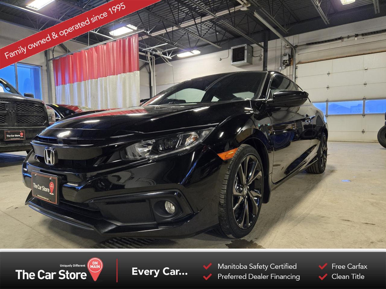 2020 Honda Civic Coupe Sport &ndash; 6-Speed Manual | No Accidents | Low KMs (47k) | Well Maintained 
 Key Features: 
 6-Speed Manual Transmission 
 Sport Trim, Sport Seats 
 Heated Seats 
 Touchscreen Infotainment with Apple CarPlay & Android Auto 
 Backup Camera, Lane Watch Camera 
 Bluetooth Connectivity 
 Alloy Wheels 
 No Accidents 
 Low Kilometres (47,000 km) 
 
 
 Engaging to Drive, Easy to Live With: 
 The Civic Coupe Sport with a manual transmission offers a more connected driving experience while keeping the practicality and efficiency the Civic is known for. It&rsquo;s responsive, predictable, and genuinely enjoyable for everyday driving. 
 
 
 Clean History and Clearly Looked After: 
 With low kilometres, no accident history, and clearly well maintained, this Civic presents exactly how you&rsquo;d want a used car to. It feels tight, smooth, and reflects careful ownership throughout. 
 
 
 Our Take: 
 Manual Civics are getting harder to find, especially in this condition. If you want something reliable, economical, and still fun to drive, this Coupe Sport is a strong option that makes a lot of sense. 
 
 
 We are a local Family Owned business and we try to do things a little different. 
 
 At The Car Store on Main every vehicle is Manitoba Safety Certified. 
 Every vehicle sold is eligible for the Advantage Plan: 
 30 Day Warranty on all MB Safety certificate related items. 
 CarFax Vehicle History Report 
 2 sets of Keys 
 Wholesale access to all other Miscellaneous Accessories (i.e. Wtr Tires, Remote Starr, all misc vehicle accessories/parts, etc...) 
 And of course a Full tank of Gas. 
 
 There is no Gimmicks or games, we are always aggressive on our prices and try to separate ourselves from the rest. 
 We also have an on-site Certified Banker who shops to get the best possible interest rates in with all Major Banks and Credit Unions! 
 
 Come to our Brand New modern showroom and see what makes us Uniquely Different! 
 
 Located on Main St. just North of Chief Peguis Trail. 
 
 To schedule an appointment call us directly at 204-669-1248 or email sales@thecarstore.ca 
 
 The Car Store on Main 
 -Uniquely Different- 
 
 www.thecarstore.ca 
 Local: 204-669-1248 
 Toll Free: 877-634-2975 
 
 A local family owned business unlike typical car lots, there are no pressure tactics, no games, no gimmicks, no Sales Manager, General Manager or Used Car Manager, just straight answers and fair deals all the time! 
 
 *PRICE DOES NOT INCLUDE TAXES (G.S.T & P.S.T) 
 Dealer Permit # 4481