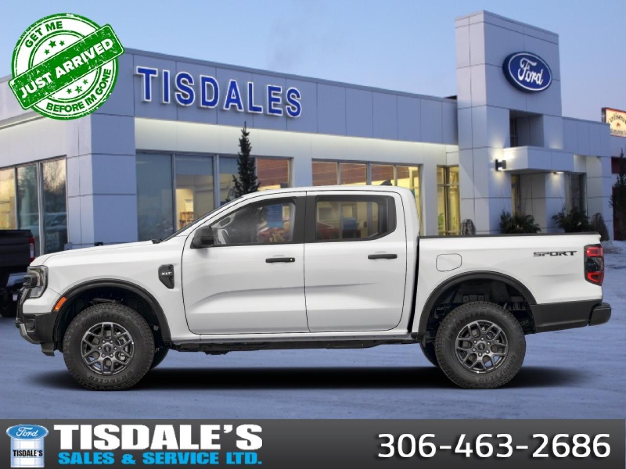 <b>Running Boards!</b><br> <br> <br> <br>Check out the large selection of new Fords at Tisdales today!<br> <br>Ready for any adventure, this impressive Ford Ranger offers a perfect blend of versatile and convenient features. <br> <br>With astounding capability for its size, along with a refined and well thought out interior, this Ford Ranger is exactly what you have been looking for. Efficient, yet powerful and with a ton of helpful features, this amazing midsize truck is perfect for the urban worksite, while the plush interior and off-road capability make sure your weekend getaway is as far away as possible. In this Ford Ranger, the only thing that feels midsized is the footprint.<br> <br>This Oxford White Crew Cab 4X4 pickup has an Automatic transmission and is powered by a 270HP 2.3L 4 Cylinder Engine. <br> <br> Our Rangers trim level is XLT. Stepping up to this Ranger XLT is a great choice as it comes very well equipped with features like stylish aluminum wheels and bespoke exterior trim, remote engine start, blind spot detection, pre-collision assist with automatic emergency braking, lane keep assist, front and rear parking assist, towing equipment with trailer sway control and dynamic hitch assist with a rear-view camera. Additional features include SYNC 4A with inbuilt navigation, , front bumper tow hooks, and even more. This vehicle has been upgraded with the following features: Running Boards.<br><br> View the original window sticker for this vehicle with this url <b><a href=http://www.windowsticker.forddirect.com/windowsticker.pdf?vin=1FTER4HH7SLE70346 target=_blank>http://www.windowsticker.forddirect.com/windowsticker.pdf?vin=1FTER4HH7SLE70346</a></b>.<br> <br>To apply right now for financing use this link: <a href=http://www.tisdales.com/shopping-tools/apply-for-credit.html target=_blank>http://www.tisdales.com/shopping-tools/apply-for-credit.html</a><br><br> <br/> Total  rebate of $1500 is reflected in the price.   5.99% financing for 84 months. <br> Buy this vehicle now for the lowest bi-weekly payment of <b>$337.31</b> with $0 down for 84 months @ 5.99% APR O.A.C. ( Plus applicable taxes -  $699 administration fee included in sale price.   ).  Incentives expire 2026-02-02.  See dealer for details. <br> <br>Tisdales is not your standard dealership. Sales consultants are available to discuss what vehicle would best suit the customer and their lifestyle, and if a certain vehicle isnt readily available on the lot, one will be brought in. o~o