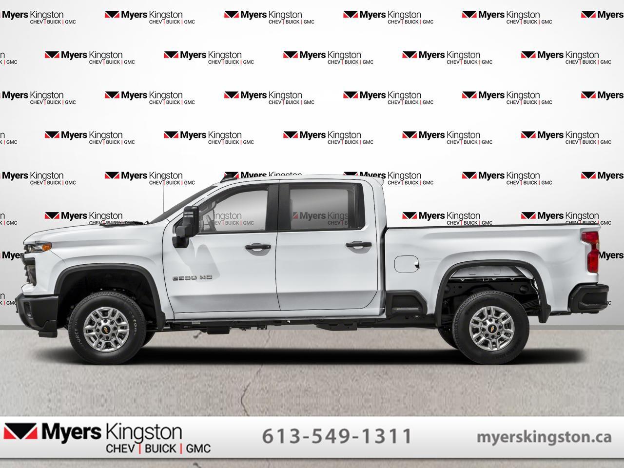 Trailering Package,  Apple CarPlay,  Android Auto,  Remote Keyless Entry,  Front Pedestrian Braking!  Built with a robust platform and versatile configurations, it adapts effortlessly to heavy-duty hauls, trailer duties, or weekend getaways.  The 2026 Chevrolet Silverado 2500 blends rugged capability with modern refinement, making it a strong choice for those who need serious truck performance without sacrificing comfort. Inside, you?ll find an interior equipped with smart features, connected tech, and a layout that supports both work and life on the go. Built on a tried-and-true platform and backed by Chevrolet?s reputation, the Silverado 2500 stands ready to take on heavy loads, long drives, and everything in between. This Summit White Crew Cab 4X4 pickup has an Automatic transmission and is powered by a 401HP 6.6L 8 Cylinder Engine.   Our Silverado 2500HDs trim level is LT. This trim rewards you with an upgraded 13.4-inch infotainment screen with navigation capability and a digital drivers display. Also standard include a trailering package with hitch guidance, machined aluminum wheels, SiriusXM satellite radio, heated trailering mirrors, a locking tailgate, Apple CarPlay and Android Auto, and remote keyless entry. Safety features also include automatic emergency braking, front pedestrian braking, lane departure warning, forward collision alert, and following distance indicator. This vehicle has been upgraded with the following features: Trailering Package, Apple CarPlay, Android Auto, Remote Keyless Entry, Front Pedestrian Braking, Lane Departure Warning, Forward Collision Alert. To apply right now for financing use this link: https://www.taylorautomall.com/finance/apply-for-financing/  See dealer for details.  HST, licensing, and Federal luxury tax (if applicable) are extra.  Come by and check out our fleet of 30+ used cars and trucks and 180+ new cars and trucks for sale in Kingston.  o~o