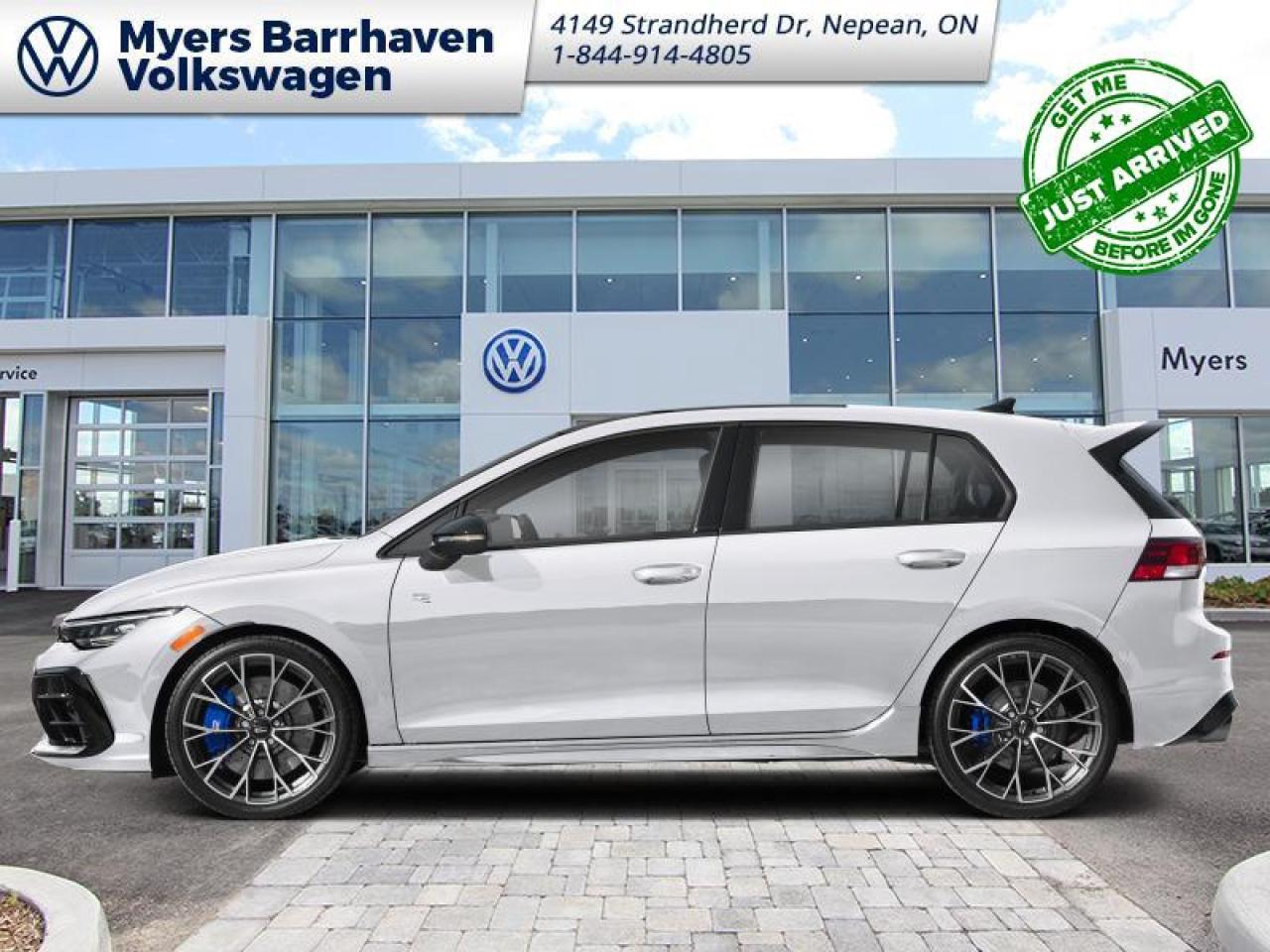 <b>Sunroof!</b><br> <br> <br> <br>The 2026 Volkswagen Golf R features advanced driver-assist systems and intelligent connectivity engineered to enhance every drive with assurance. <br> <br>From the outside, the Golf R commands attention with its lowered stance, distinctive R-badged accents and assertive body styling that telegraph its performance intent. Inside, the cabin features premium materials, intuitive tech and comfortable seating designed for both driver and passengers alike. With its refined engineering, intelligent features and Volkswagens commitment to driving excellence, the Golf R delivers a performance-focused experience you can depend on.<br> <br>This Pure White hatchback has an Automatic transmission and is powered by a 328HP 2.0L 4 Cylinder Engine. With that frugal motor it gets 10.5 L/100 km in the city and uses just 7.7 L/100 km out on the highway according to Transport Canada. <br> <br> Our Golf Rs trim level is DSG. This trim features sport-tuned adaptive suspension, diamond-cut alloy wheels, a fixed wing spoiler, an 8-speaker Harman Kardon audio system, wireless Apple CarPlay and Android Auto, onboard navigation, a drivers heads up display unit, mobile device wireless charging, and SiriusXM streaming radio. Also standard include heated and ventilated Nappa leather front bucket seats R-badged headrests, power adjustment, lumbar support and memory function, a heated steering wheel, proximity keyless entry with push button start, dual-zone climate control, front and rear cupholders, and three 12-volt DC power outlets. Road safety is assured with blind spot monitoring, lane keep assist, lane departure warning, front and rear collision mitigation, park assist with parking sensors, and autonomous emergency braking. This vehicle has been upgraded with the following features: Sunroof.<br><br> <br>To apply right now for financing use this link: <a href=https://www.barrhavenvw.ca/en/form/new/financing-request-step-1/44 target=_blank>https://www.barrhavenvw.ca/en/form/new/financing-request-step-1/44</a><br><br> <br/>    6.29% financing for 84 months. <br> Buy this vehicle now for the lowest bi-weekly payment of <b>$390.73</b> with $0 down for 84 months @ 6.29% APR O.A.C. ( Plus applicable taxes -  $840 Doc fee. Cash purchase selling price includes: Tire Stewardship ($20.00), OMVIC Fee ($12.50). (HST) are extra. (HST), licence, insurance & registration not included. **Rebates may not apply to all purchase types. Conditions varysee dealer for details.    ).  Incentives expire 2026-02-02.  See dealer for details. <br> <br> <br>LEASING:<br><br>Estimated Lease Payment: $313 bi-weekly <br>Payment based on 5.99% lease financing for 51 months with $0 down payment on approved credit.         Total obligation $34,678. Mileage allowance of 16,000 KM/year. Offer expires 2026-02-02.<br><br><br>We are your premier Volkswagen dealership in the region. If youre looking for a new Volkswagen or a car, check out Barrhaven Volkswagens new, pre-owned, and certified pre-owned Volkswagen inventories. We have the complete lineup of new Volkswagen vehicles in stock like the GTI, Golf R, Jetta, Tiguan, Atlas Cross Sport, Volkswagen ID.4 electric vehicle, and Atlas. If you cant find the Volkswagen model youre looking for in the colour that you want, feel free to contact us and well be happy to find it for you. If youre in the market for pre-owned cars, make sure you check out our inventory. If you see a car that you like, contact 844-914-4805 to schedule a test drive.<br> Come by and check out our fleet of 50+ used cars and trucks and 80+ new cars and trucks for sale in Nepean.  o~o