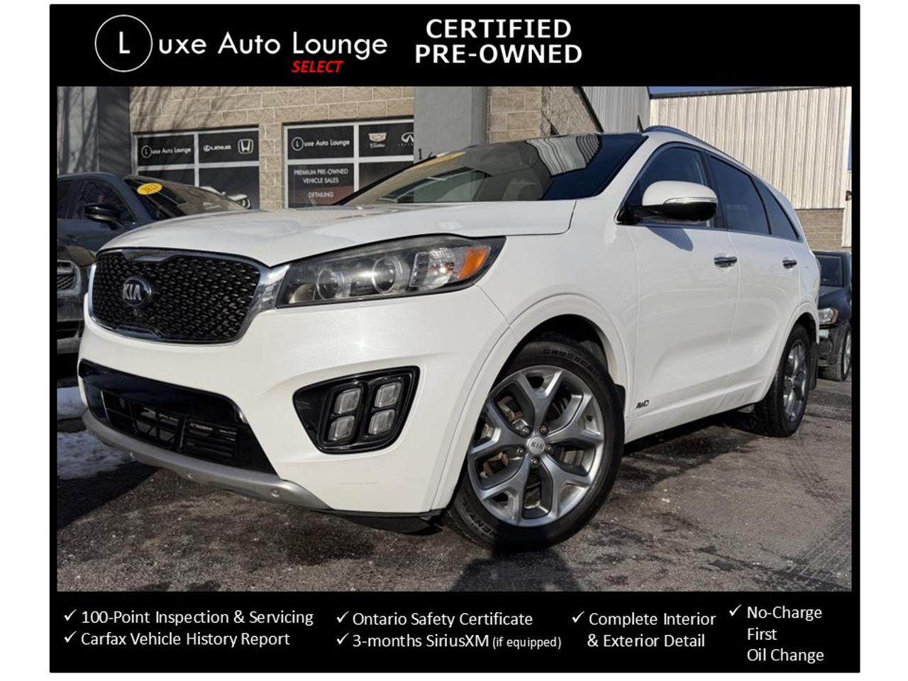 2016 Kia Sorento 3.3L SX+ 7-PASS, SUNROOF, LEATHER, HEATED SEATS!