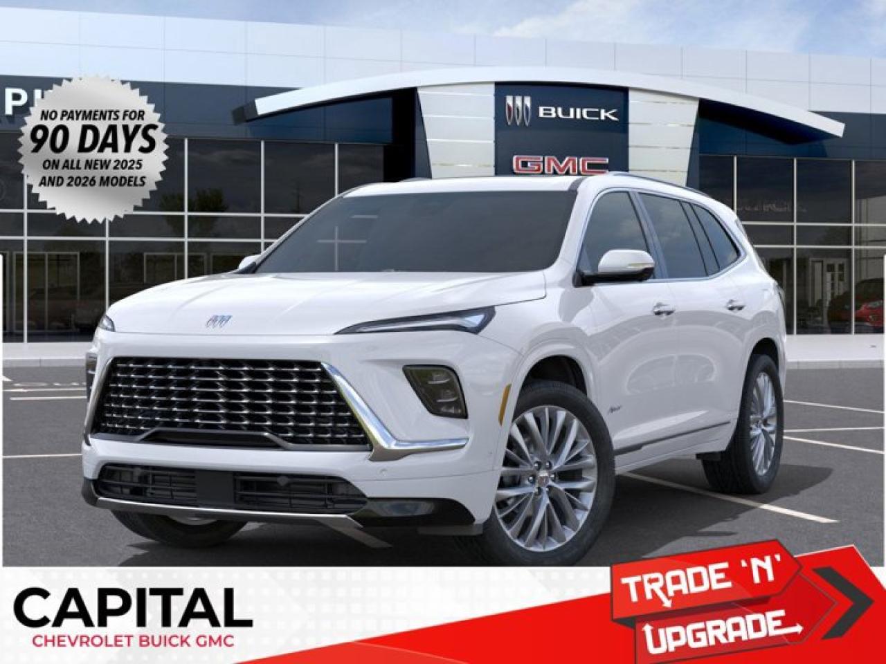 This Buick Enclave boasts a Gas 2.5L/ engine powering this Automatic transmission. TRANSMISSION, 8-SPEED AUTOMATIC, ELECTRONICALLY CONTROLLED (STD), SUPER CRUISE PACKAGE includes (UKL) Super Cruise, (UKZ) Enhanced Automatic Parking Assist and (ULM) Driver Attention Assist, LPO, INTEGRATED CARGO LINER.* This Buick Enclave Features the Following Options *LPO, FLOOR LINER PACKAGE includes (RIA) first and second row all-weather floor liners, LPO and (RIB) third row all-weather floor liner, LPO and and (CAV) integrated cargo liner, LPO , LPO, ALL-WEATHER FLOOR LINER, THIRD ROW, ENGINE, 2.5L TURBO DOHC SIDI WITH VARIABLE VALVE TIMING (VVT) (328 hp [244 kW] @ 5500 rpm, 326 lb-ft of torque [442 N-m] @ 3500 rpm) (STD), ENGINE BLOCK HEATER, AVENIR PREFERRED EQUIPMENT GROUP includes standard equipment, 3 YEARS SIRIUSXM, Wireless Phone Charging, Wireless Google Android Auto, Wireless Apple CarPlay, Wipers, front intermittent, Rainsense.* Visit Us Today *Come in for a quick visit at Capital Chevrolet Buick GMC Inc., 13103 Lake Fraser Drive SE, Calgary, AB T2J 3H5 to claim your Buick Enclave!