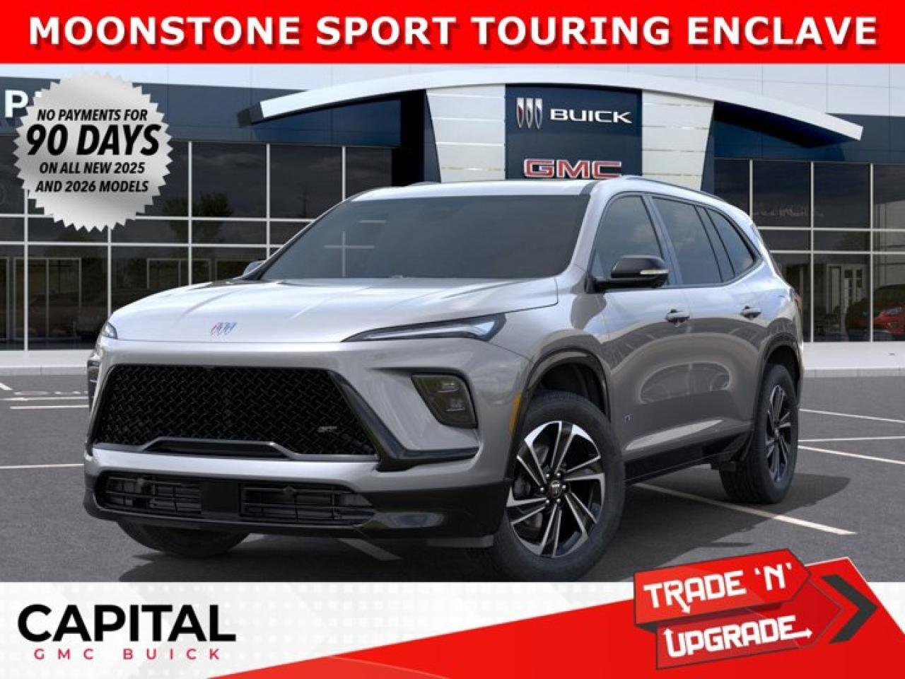 THE 2026 BUICK ENCLAVE SPORT TOURING IS HERE! Come and experience this incredible, fully redesigned 7-passenger luxury SUV. With options like Panoramic Sunroof, Technology Package, POWER PACKAGE, 360 CAM, Heated and Cooled Seats, Heated Steering, Remote Start, Customizable 30 ultra-wide digital display screen, and so much more, come and visit us to see this amazing vehicle!Ask for the Internet Department for more information or book your test drive today! Text 825-445-0521 for fast answers at your fingertips!AMVIC Licensed Dealer - Licence Number B1044900Disclaimer: All prices are plus taxes and include all cash credits and loyalties. See dealer for details. AMVIC Licensed Dealer # B1044900