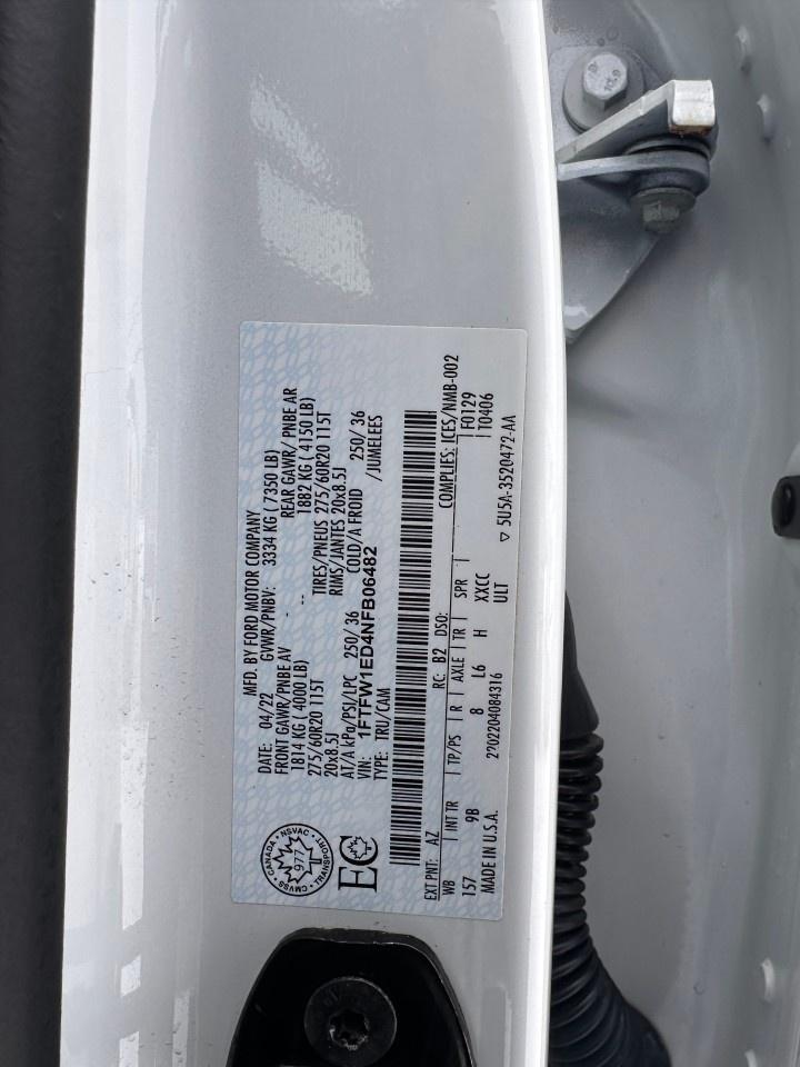 2022 Ford F-150 PLATINUM 4WD SUPERCREW 6.5' BOX Photo