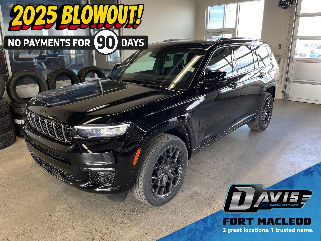 <p><strong>Off-Road & Towing Prowess</strong></p><ul><li> <p><strong>Trailer Tow Package</strong> with <strong>ClassIV Receiver Hitch</strong> & <strong>Trailer Hitch Zoom</strong> for precise trailer alignment</p> </li><li> <p><strong>Selec-Terrain® System</strong> & <strong>Sport Mode</strong>: Tailor traction to snow, sand, mud, and rock</p> </li><li> <p><strong>Quadra-Lift® Air Suspension</strong>: Adjust ride height for maximum approach/departure angles or seamless highway cruising</p> </li><li> <p><strong>Off-Road Info Pages</strong>: Real-time drivetrain, 4×4, and terrain feedback</p> </li><li> <p><strong>High Altitude Package</strong>: Optimized cooling and calibration for mountain-high performance</p> </li></ul><p><strong>Advanced Safety & Driver Assistance</strong></p><ul><li> <p><strong>Surround-View Camera System</strong>, <strong>Backup Camera Washer</strong>, & <strong>Interior Rear-Facing Camera</strong>: Complete visibility, inside and out</p> </li><li> <p><strong>Night Vision with Pedestrian & Animal Detection</strong></p> </li><li> <p><strong>Pedestrian/Cyclist Emergency Braking</strong>, <strong>Drowsy Driver Detection</strong>, & <strong>Traffic Sign Recognition</strong></p> </li><li> <p><strong>Adaptive Cruise Control</strong>, <strong>Blind-Spot & Cross-Path Detection</strong>, <strong>Front & Rear Park Assist</strong></p> </li><li> <p><strong>Rain-Sensitive Wipers</strong>, <strong>Windshield Wiper De-Icer</strong>, & <strong>Head-Up Display</strong> to keep your focus on the road</p> </li></ul><p><strong>Bespoke Luxury & Comfort</strong></p><ul><li> <p><strong>Palermo Leather Seats</strong> with <strong>ABS Oak & Liquid Chrome Accents</strong> (Summit Reserve Edition)</p> </li><li> <p><strong>Heated & Cooled Front Seats with Massage</strong> & <strong>Heated Second-Row Seats</strong></p> </li><li> <p><strong>Heated Steering Wheel</strong> & <strong>Wireless Phone Charging Pad</strong></p> </li><li> <p><strong>Dual-Pane Panoramic Sunroof</strong> & <strong>Hands-Free Power Liftgate</strong></p> </li><li> <p><strong>115V Power Outlet</strong>, <strong>USB Media/Charge Ports</strong>, & <strong>Front Passenger Interactive Display</strong></p> </li></ul><p><strong>Cutting-Edge Technology & Connectivity</strong></p><ul><li> <p><strong>10 Uconnect® Touch Display</strong> with <strong>Google Android Auto</strong>, <strong>Apple CarPlay</strong>, <strong>Navigation</strong>, <strong>Satellite Radio</strong>, <strong>Bluetooth</strong>, & <strong>Wi-Fi Hotspot</strong></p> </li><li> <p><strong>Surround-Sound Premium Audio</strong> with available Alpine or HarmanKardon systems</p> </li><li> <p><strong>Sport Mode</strong> and <strong>Remote Start</strong> accessible from your keyfob or smartphone app</p> </li></ul><p><strong>Why buy with<span style=color:#3498db>Davis Dodge</span>?</strong></p><ul><li><em>Friendly, no hassle sales professionals.</em></li><li><em>Delivery available.</em></li><li><em>Huge selection.</em></li><li><em>Small town feel, small town atmosphere.</em></li></ul><p><strong><span style=color:#3498db>Davis Dodge</span>,</strong><strong>where customers arefamily!</strong></p>