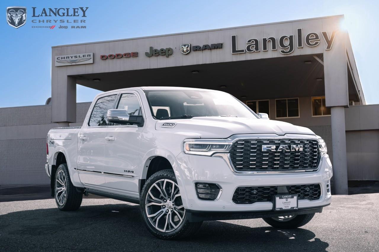 <p><strong>2026 RAM 1500 Tungsten 4x4 Crew Cab 5'7" Box</strong></p><p>The 2026 RAM 1500 Tungsten is the pinnacle of pickup luxury, featuring the high-output Hurricane twin-turbo engine. It redefines the premium truck segment with a world-class cabin boasting 24-way massaging seats and a 23-speaker Klipsch® audio system, delivering an ultra-refined towing and driving experience.</p><p></p><ul><li><p><strong>Engine</strong>: 3.0L Hurricane High-Output Twin-Turbo I-6 (540 hp, 521 lb-ft torque)</p><p></p></li><li><p><strong>Drivetrain</strong>: 4x4 with 8-speed automatic transmission and 3.92 rear axle ratio</p><p></p></li><li><p><strong>Max Towing</strong>: Up to 4,150 kg (9,150 lbs) when properly equipped</p></li><li><p><strong>Technology</strong>: 14.5-inch Uconnect® 5 touchscreen and 10.25-inch passenger interactive display</p><p></p></li><li><p><strong>Interior</strong>: Indigo/Sea Salt premium leather, 24-way power massaging front seats, and suede headliner</p><p></p></li><li><p><strong>Key Features</strong>: 22-inch aluminum wheels, power tailgate, and Active-Level Four-Corner Air Suspension</p></li></ul><p>Come book a test drive at Langley Chrysler, conveniently located in Langley, British Columbia.</p>*All new vehicle purchases are plus the PDI accessory installs and any price increases provided by the manufacturer. For trucks the accessories will include wheel locks, spray-in liners, and mud flaps. For all other vehicles, wheel locks are standard, other equipment may apply. Confirm with the dealer.

<p>*All prices are net of all manufacturer incentives and/or rebates and are subject to change by the manufacturer without notice. All prices plus applicable taxes, applicable environmental recovery charges, documentation of $599 and full tank of fuel surcharge of $76 if a full tank is chosen.<br />Other items available that are not included in the above price:<br />Tire & Rim Protection and Key fob insurance starting from $599<br />Service contracts (extended warranties) for up to 7 years and 200,000 kms starting from $599<br />Custom vehicle accessory packages, mudflaps and deflectors, tire and rim packages, lift kits, exhaust kits and tonneau covers, canopies and much more that can be added to your payment at time of purchase<br />Undercoating, rust modules, and full protection packages starting from $199<br />Flexible life, disability and critical illness insurances to protect portions of or the entire length of vehicle loan?im?im<br />Financing Fee of $500 when applicable<br />Prices shown are determined using the largest available rebates and incentives and may not qualify for special APR finance offers. See dealer for details. This is a limited time offer.</p>