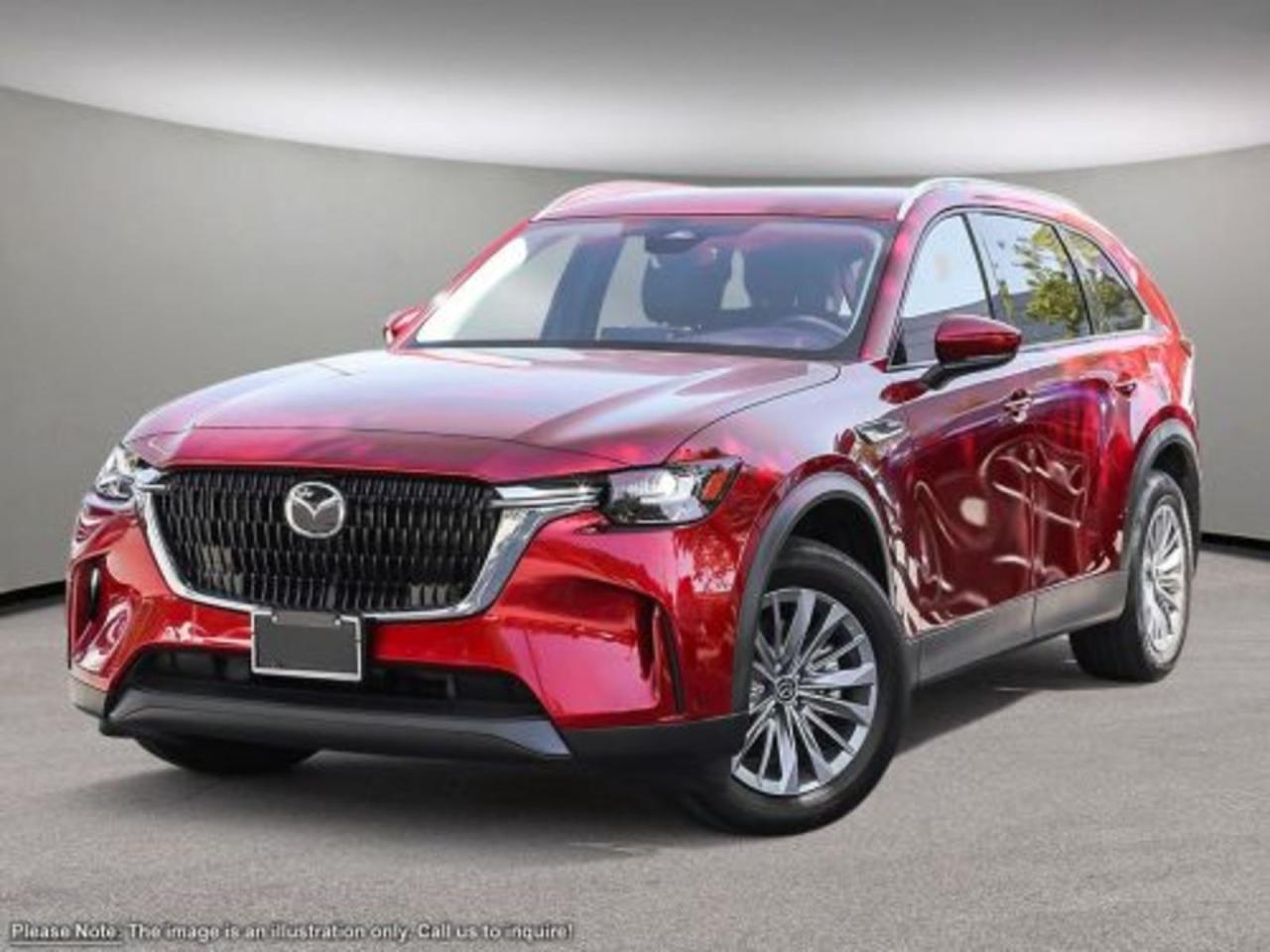 Experience the perfect blend of power, efficiency, and refined style with the all-new 2026 Mazda CX-90 MHEV GS-L AWD in striking Red with a sleek Black interior. This mild hybrid SUV delivers advanced performance through its 8-speed automatic with selectable drivetrain modes and electric full-time all-wheel drive, ensuring exceptional handling in all conditions.Enjoy comfort and luxury with heated leatherette seats, dual-zone climate control, and a spacious three-row layout. Cutting-edge technology features include a 12.3-inch touchscreen with wireless smart device mirroring, six USB ports, and premium audio controls for a connected ride.Safety is paramount with 10 airbags, lane departure prevention, blind spot warning, forward collision mitigation, and a rear parking camera with sensors. The smooth, responsive ride is enhanced by independent suspension and electronic stability control, while efficiency is boosted by the hybrid electric motor alternator and lithium-ion battery.Elevate every journey with the 2026 Mazda CX-90 MHEV GS-L AWD  where innovation meets elegance in a versatile SUV ready to tackle your next adventure. Visit Go Mazda today to experience it firsthand!Go Mazda is an AMVIC licensed business.Please note that a new administration fee from Mazda Canada of $795 will apply to finance and cash purchases. effective February 1, 2024.