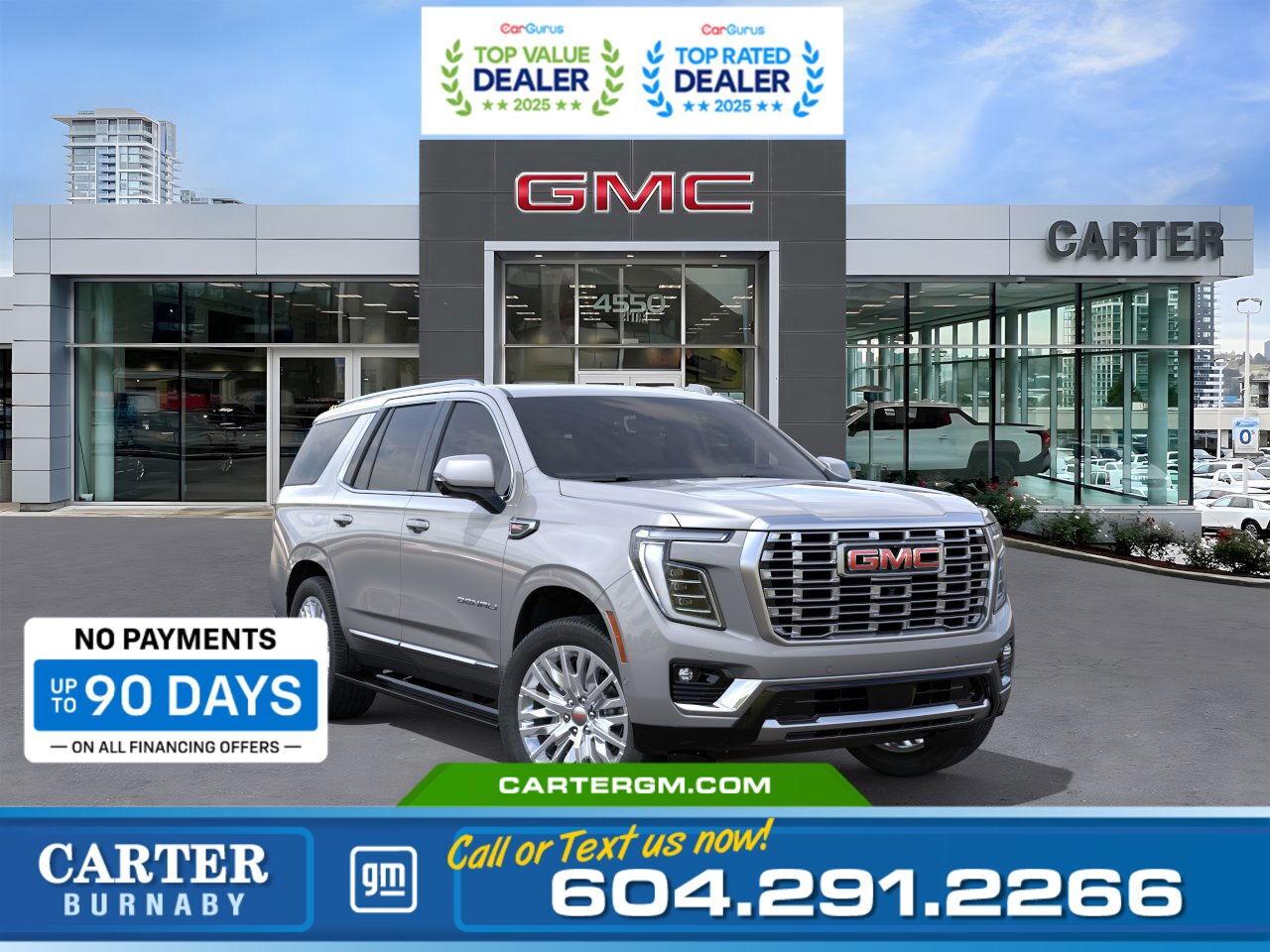 Purchase your new vehicle today and enjoy NO PAYMENTS FOR UP TO 90 DAYS. Upgrade with confidence, without stretching your budget!  WHY CARTER GM BURNABY?  - An unrivalled vehicle purchasing experience! - Exceeding our loyal customers expectations since 1963 - 4.5 Google star rating with 2,175+ customer reviews) - CarGurus Top-Rated Dealer 2025 Award - CarGurus Top Value Dealer 2025 Award - Vehicle trades welcome! Best price guaranteed! - We provide upfront pricing, zero hidden fees, and 100% transparency - Fast approvals and 99% acceptance rates (no matter your current credit status!) - Multilingual staff (many languages spoken) - Comfortable non-pressured environment with in-store television, WIFI and a childrens play area! - In-store restaurant: fresh daily menu        Were here to help you drive the vehicle you want, the vehicle you deserve! QUESTIONS? GREAT! WEVE GOT ANSWERS! To speak with a friendly vehicle specialist - CALL NOW! (Doc. Fee: $495.00 Dealer Code: D5505)