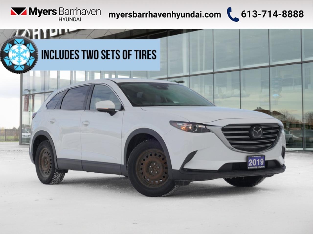 <b>Sunroof, Power Liftgate, Heated Steering Wheels, Radar Cruise Control, Lane Keep Assist, Heated Seats, Apple CarPlay, Android Auto, Blind Spot Monitoring, Aluminum Wheels, MAZDA CONNECT, Power Seat, LED Lights, Rear Cross Traffic Alert, Proximity Key</b><br> <br> In the 2019 CX-9, you can expect exhilarating power and superb fuel economy alongside stunning design and a finely crafted interior. This 2019 Mazda CX-9 is for sale today. <br> <br>This 2019 CX-9 offers everything that Mazda is known for; fuel efficient engines, top quality materials and elegant designs. Sporty handling makes it a lot of fun to drive as this SUV rolls quietly on the highway making even long journeys comfortable and enjoyable. This next level driving experience is delivered in a plush and stylistically elevated interior that never comes off as boring. This SUV has 156,738 km. Its White in colour. It has an Automatic transmission and is powered by a 227HP 2.5L 4 Cylinder Engine. <br> <br> Our CX-9s trim level is GS-L AWD. Upgrading to this GS-L is a great choice as it comes with features like a larger 8 inch touchscreen with MAZDA CONNECT, Apple CarPlay and Android Auto, lane keep assist with lane departure warning, adaptive cruise control, power liftgate, heated steering wheel, a proximity key and a power sunroof. You will also get heated front seats, stylish aluminum wheels, a wide angle rearview camera, tri zone automatic climate control, LED lighting, reclining second row seats and power front seats. Additional safety features include forward obstruction warning, pedestrian detection, full range active braking assist, high beam control plus advanced blind spot monitoring.<br> <br/><br>*LIFETIME ENGINE TRANSMISSION WARRANTY NOT AVAILABLE ON VEHICLES WITH KMS EXCEEDING 140,000KM, VEHICLES 8 YEARS & OLDER, OR HIGHLINE BRAND VEHICLE(eg. BMW, INFINITI. CADILLAC, LEXUS...) o~o