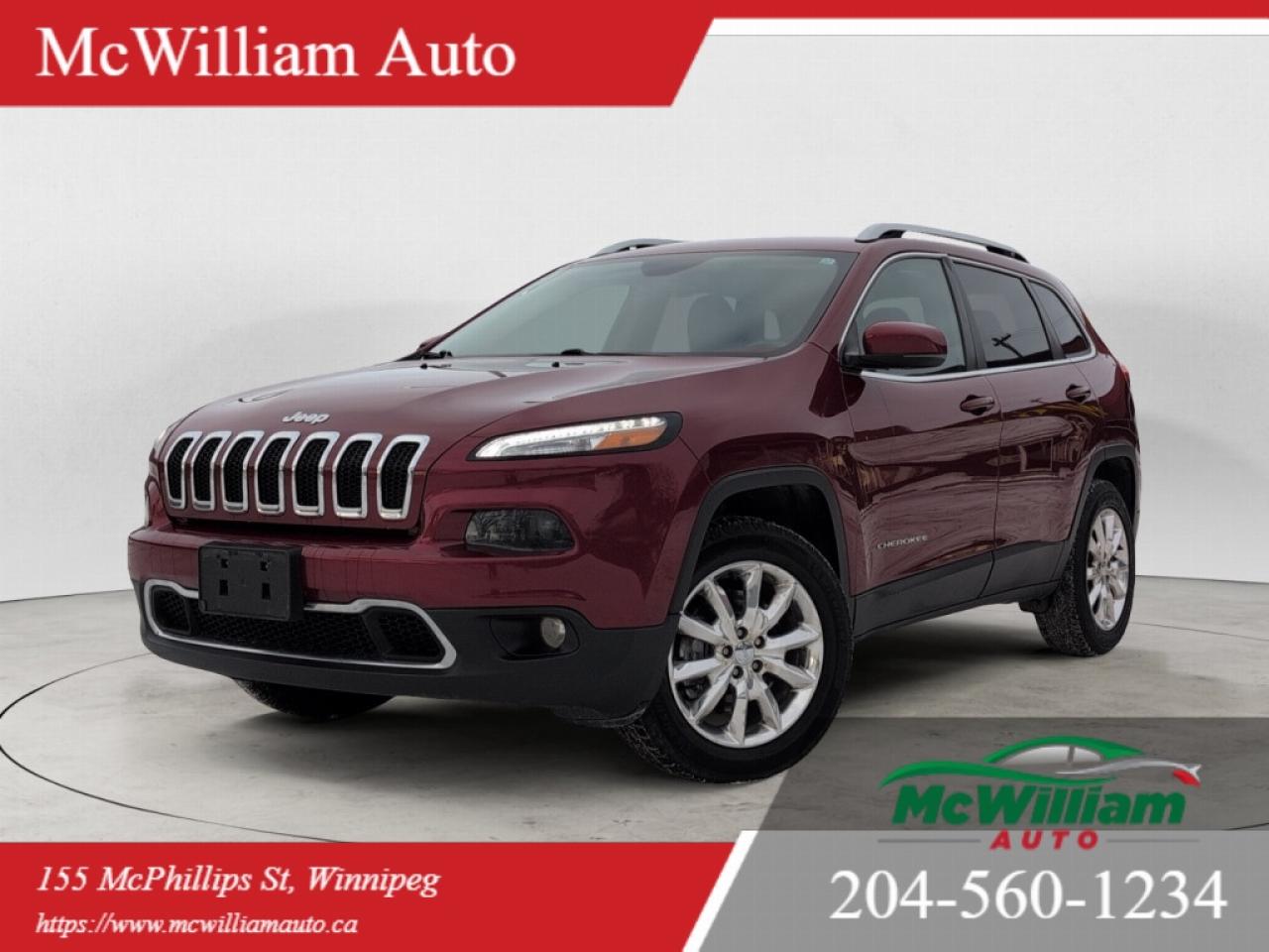 Used 2016 Jeep Cherokee Limited 4X4 | HTD STS & Wheel | Accident Free | for sale in Winnipeg, MB