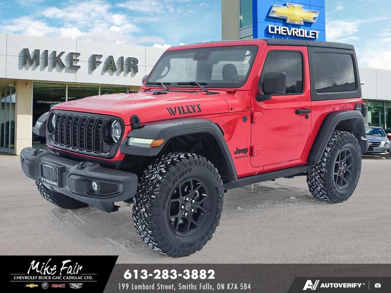 Used 2024 Jeep Wrangler Sport Command-Trac/ Part-time 4WD, Black Sunrider Soft Top for sale in Smiths Falls, ON