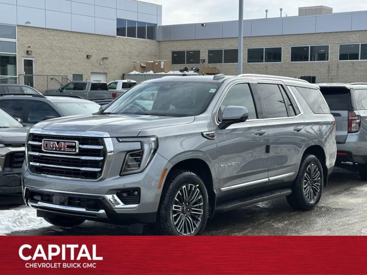 This GMC Yukon boasts a Gas V8 5.3L/ engine powering this Automatic transmission. TRANSMISSION, 10-SPEED AUTOMATIC electronically controlled with overdrive, includes Traction Select System including tow/haul (STD), SEATS, SECOND ROW BUCKET, POWER RELEASE (Includes (DCH) power-sliding centre console., LPO, VERTICAL CARGO NET (dealer-installed).*This GMC Yukon Comes Equipped with These Options *LPO, FLOOR LINER PACKAGE (dealer-installed) (Includes (RIA) 1st and 2nd row all-weather floor liners, LPO, (RIB) 3rd row all-weather floor liners, LPO and (CAV) all-weather cargo mat, LPO. , LPO, MOULDED SPLASH GUARDS (dealer-installed), LPO, CARGO SECURITY SHADE (dealer-installed), LPO, ALL-WEATHER FLOOR LINERS, 3RD ROW (dealer-installed), LPO, ALL-WEATHER FLOOR LINERS, 1ST AND 2ND ROWS (dealer-installed), LPO, ALL-WEATHER CARGO MAT (dealer-installed), ENGINE, 5.3L ECOTEC3 V8 with Dynamic Fuel Management, Direct Injection and Variable Valve Timing, includes aluminum block construction (355 hp [265 kW] @ 5600 rpm, 383 lb-ft of torque [518 Nm] @ 4100 rpm) (STD), ENGINE BLOCK HEATER, ELEVATION PREFERRED EQUIPMENT GROUP Includes Standard Equipment, 3 YEARS SIRIUSXM SiriusXM Extended Service subscription will stop at the end of the applicable subscription period unless you decide to continue service. Plan is non-transferable and non-refundable. Service subject to the SiriusXM Customer Agreement and Privacy Policy, visit siriusxm.ca/terms to see complete terms and how to cancel which includes online methods or calling 1-888-539-7474. Some services, content and features are subject to device capabilities, an active data connection enabled in the vehicle and location availability. All fees, content and features are subject to change. Content varies by subscription plan. SiriusXM and related logos are trademarks of Sirius XM Radio Inc. and its respective subsidiaries.).* Visit Us Today *Stop by Capital Chevrolet Buick GMC Inc. located at 13103 Lake Fraser Drive SE, Calgary, AB T2J 3H5 for a quick visit and a great vehicle!
