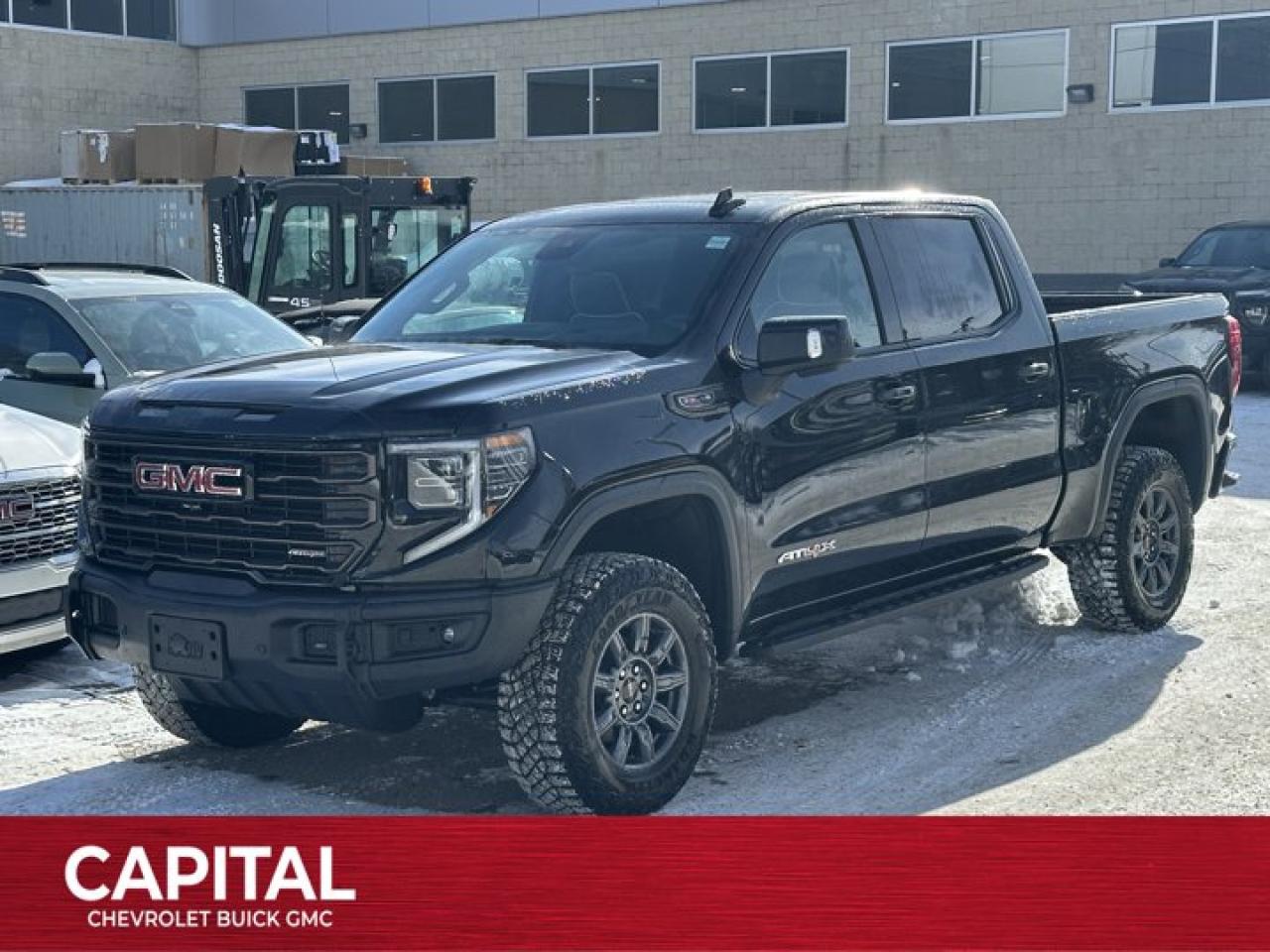 Delivers 15 Highway MPG and 17 City MPG! This GMC Sierra 1500 boasts a Gas V8 6.2L/376 engine powering this Automatic transmission. TRANSMISSION, 10-SPEED AUTOMATIC WITH ELECTRONIC PRECISION SHIFT, ELECTRONICALLY CONTROLLED with overdrive, and tow/haul mode and steering column paddle shifters. Includes Cruise Grade Braking and Powertrain Grade Braking, REAR AXLE, 3.23 RATIO, LPO, SPORT PEDAL COVER KIT (dealer-installed).*This GMC Sierra 1500 Comes Equipped with These Options *LPO, OFF-ROAD HIGH CLEARANCE STEPS (dealer-installed), LPO, GMC MULTIPRO TAILGATE STEP LIGHTS (dealer-installed), LPO, CARGO TIE-DOWNS, (4) (dealer-installed), LICENSE PLATE KIT, FRONT, GVWR, 7100 LBS. (3221 KG), ENGINE, 6.2L ECOTEC3 V8 (420 hp [313 kW] @ 5600 rpm, 460 lb-ft of torque [624 Nm] @ 4100 rpm); featuring Dynamic Fuel Management, ENGINE BLOCK HEATER, AT4X PREFERRED EQUIPMENT GROUP includes standard equipment, ACTIVE EXHAUST, DUAL, SPORT-MODE ENABLED, 3 YEARS SIRIUSXM.* Stop By Today *A short visit to Capital Chevrolet Buick GMC Inc. located at 13103 Lake Fraser Drive SE, Calgary, AB T2J 3H5 can get you a tried-and-true Sierra 1500 today!