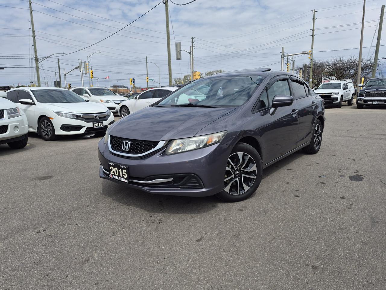 2015 Honda Civic EX SUNROOF NEW TIRES AND BRAKES SAFTEY CERTIFIED Photo0