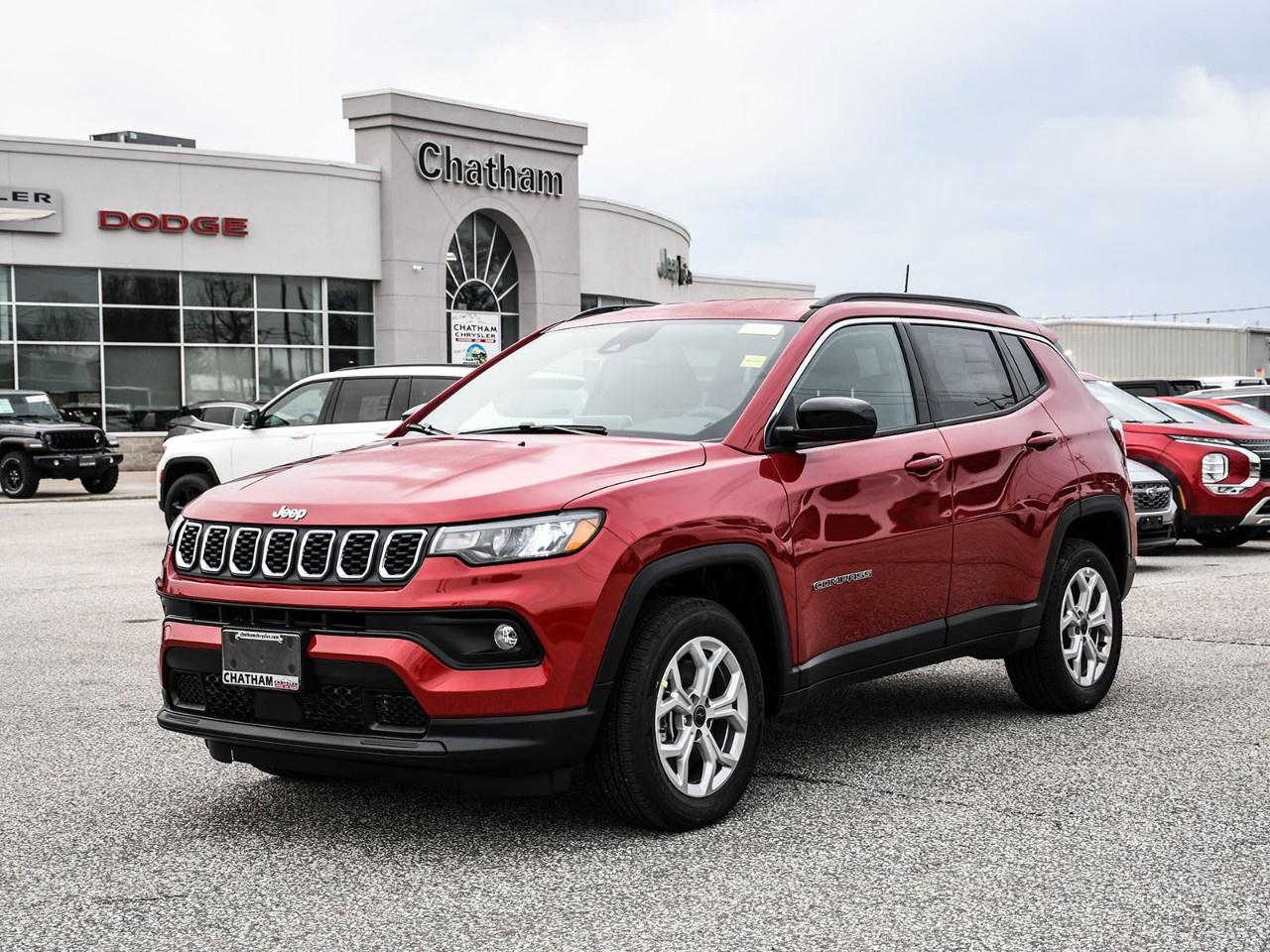 <p>Introducing the 2026 Jeep Compass North, a vibrant red SUV with a robust 4x4 drivetrain that's ready to conquer any terrain. This agile SUV offers impressive handling that ensures you stay in control, whether you're navigating city streets or exploring off the beaten path.</p><p>The exterior of this Compass North is a head-turner with its striking red paint and elegant alloy wheels that complement its adventurous spirit. On the inside, the matching red interior creates a cohesive and stylish ambiance, complete with heated front seats and a leather-wrapped steering wheel that exude both comfort and sophistication.</p><p>Stay connected and entertained with the cutting-edge technology features, including a user-friendly smart device integration, satellite radio, and a convenient backup camera for seamless parking. Safety takes center stage with advanced features like lane assist and brake assist, ensuring you and your loved ones are well-protected on every journey.</p><p>If you're an adventurer at heart or someone who appreciates a blend of style, comfort, and technology, the 2026 Jeep Compass North is the perfect choice. Contact our dealership today to learn more about this exceptional SUV and how it can enhance your driving experience.</p>