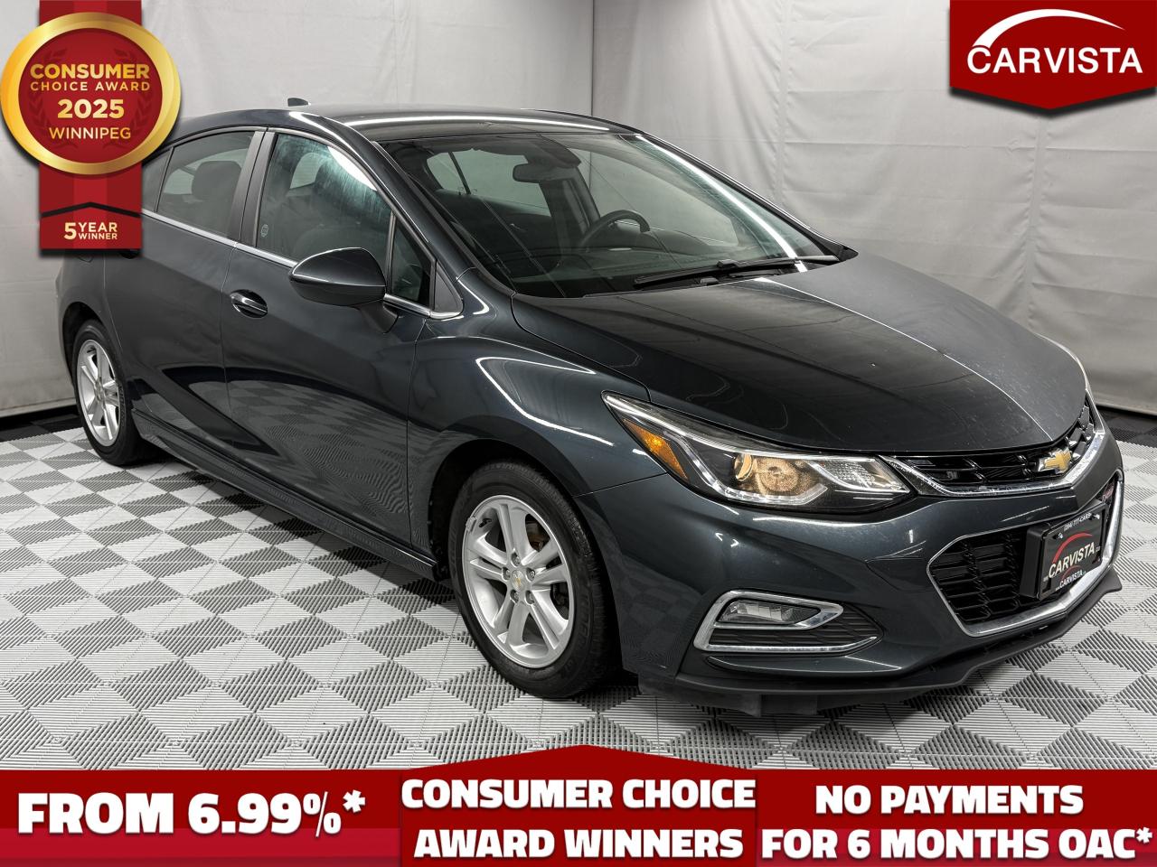 CONSECUTIVE COMSUMER CHOICE AWARD WINNERS FOR OUTSTANDING BUSINESS! LOW DEALER FINANCING RATES*, NO PAYMENTS FOR 6 MONTHS*!

5 years running, consecutive receivers of the prestigious Consumer Choice Award in 2021, 2022, 2023, 2024 and 2025! Low rate dealer arranged financing available! 
At Carvista we offer a unique buying experience, with no deceiving finance gimmicks and trades are welcome but not required! Carvista is a family operated business that has been in business for over 25 years, and has earned a A+ BBB Accreditation and outstanding consumer accolades. Offering 175 quality pre-owned vehicles, all are certified and Carfax verified, most with remaining factory warranty and a modern facility located on Winnipegs Regent Ave strip. We welcome you to visit us at 1201 Regent Ave W, at Carvista, and drive away in a like new vehicle for less. In many cases we can offer no payments for 6 months! Dont let your trade or credit stop you, we accept any kind, any time. CARVISTA.CA, "Where the deals are".
 Prices and payments exclude GST OR PST Carvista Inc. 
Dealer Permit # 1211, Category: Used Vehicle 
Please verify all ad details with a Carvista sales person, vehicle may not be exactly as shown.