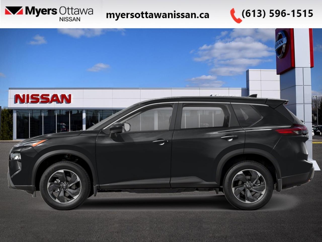 <b>Sunroof,  Power Liftgate,  Intelligent Cruise Control,  Navigation,  Heated Seats!</b><br> <br> <br> <br>This stylish SUV combines confident capability with a refined and versatile design that fits every lifestyle. <br> <br>Nissan was out for more than designing a good crossover in this 2026 Rogue. They were designing an experience. Whether your adventure takes you on a winding mountain path or finding the secrets within the city limits, this Rogue is up for it all. Spirited and refined with space for all your cargo and the biggest personalities, this Rogue is an easy choice for your next family vehicle.<br> <br>This Super Black SUV has an Automatic transmission and is powered by a 201HP 1.5L 3 Cylinder Engine. <br> <br> Our Rogues trim level is SV Moonroof. Its sleek exterior features body-coloured accents, chrome trim, a power liftgate, and a panoramic sunroof that fills the cabin with natural light. Inside, youll find heated front seats, a heated leatherette steering wheel, dual-zone automatic climate control, and a flexible 60/40 split-folding rear seat for added versatility. The advanced infotainment system offers an 8-inch touchscreen with Apple CarPlay, Android Auto, built-in navigation, Wi-Fi hotspot, remote start, and NissanConnect Services for added convenience. Confidence comes standard with a suite of driver-assistance technologies including ProPILOT Assist, Intelligent Cruise Control, Blind Spot Intervention, Lane Departure Warning, Rear Parking Sensors, and a 360° backup camera, ensuring every journey feels safe, smart, and effortless. This vehicle has been upgraded with the following features: Sunroof, Power Liftgate, Intelligent Cruise Control, Navigation, Heated Seats, Heated Steering Wheel, Remote Start.<br><br> <br>To apply right now for financing use this link: <a href=https://www.myersottawanissan.ca/finance target=_blank>https://www.myersottawanissan.ca/finance</a><br><br> <br/> Total  rebate of $3500 is reflected in the price.   Incentives expire 2026-02-02.  See dealer for details. <br> <br> <br>LEASING:<br><br>Estimated Lease Payment: $500/m <br>Payment based on 0.9% lease financing for 36 months with $0 down payment on approved credit.         Total obligation $18,027. Mileage allowance of 16,000 KM/year. Offer expires 2026-02-02.<br><br><br><br> Come by and check out our fleet of 30+ used cars and trucks and 60+ new cars and trucks for sale in Ottawa.  o~o