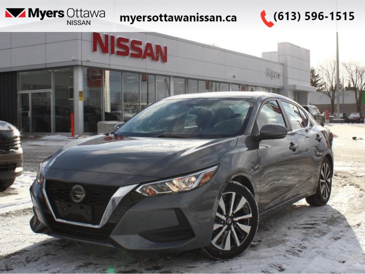 <b>Remote Start,  Adaptive Cruise Control,  Proximity Key,  Climate Control,  Heated Seats!</b><br> <br>  Compare at $26776 - Our Price is just $25996! <br> <br>This 2023 Sentra shows pure artistry in every detail. This 2023 Nissan Sentra is fresh on our lot in Ottawa. <br> <br>More excitement for the same fuel efficiency was achieved through intelligent design in this 2023 Sentra. Offering an interior you expect from the luxury vehicle, this compact car is packed with power and excitement from the beautiful lights to the stunning spoiler. All the impressive looks blend seamlessly with the upscale interior, making this Sentra an instant classic. This sedan has 61,031 km. Its Silver in colour and is completely accident free based on the <a href=https://vhr.carfax.ca/?id=0CjQv35jUPH7iyPIcol8Pr3tngsYczmk target=_blank>CARFAX Report</a>. It has an Automatic transmission and is powered by a 149HP 2.0L 4 Cylinder Engine. <br> <br> Our Sentras trim level is SV. This Sentra SV steps things up with alloy wheels, proximity keyless entry with remote start, adaptive cruise control, dual-zone climate control and front USB A/C charging, along with other amazing standard features such as heated front seats, front and rear cupholders, and an upgraded 8-inch infotainment touchscreen with Apple CarPlay, Android Auto, Siri Eyes Free, and Google Assistant. Safety features also include blind spot detection, intelligent emergency braking, lane departure warning, forward and rear collision mitigation, driver monitoring alert, and a rearview camera. This vehicle has been upgraded with the following features: Remote Start, Adaptive Cruise Control, Proximity Key, Climate Control, Heated Seats, Apple CarPlay, Android Auto.<br> <br>To apply right now for financing use this link: <a href=https://www.myersottawanissan.ca/finance target=_blank>https://www.myersottawanissan.ca/finance</a><br><br> <br/><br> Payments from <b>$418.12</b> monthly with $0 down for 84 months @ 8.99% APR O.A.C. ( Plus applicable taxes -  and licensing fees   ).  See dealer for details. <br> <br>Get the amazing benefits of a Nissan Certified Pre-Owned vehicle!!! Save thousands of dollars and get a pre-owned vehicle that has factory warranty, 24 hour roadside assistance and rates as low as 0.9%!!! <br>*LIFETIME ENGINE TRANSMISSION WARRANTY NOT AVAILABLE ON VEHICLES WITH KMS EXCEEDING 140,000KM, VEHICLES 8 YEARS & OLDER, OR HIGHLINE BRAND VEHICLE(eg. BMW, INFINITI. CADILLAC, LEXUS...)<br> Come by and check out our fleet of 30+ used cars and trucks and 70+ new cars and trucks for sale in Ottawa.  o~o