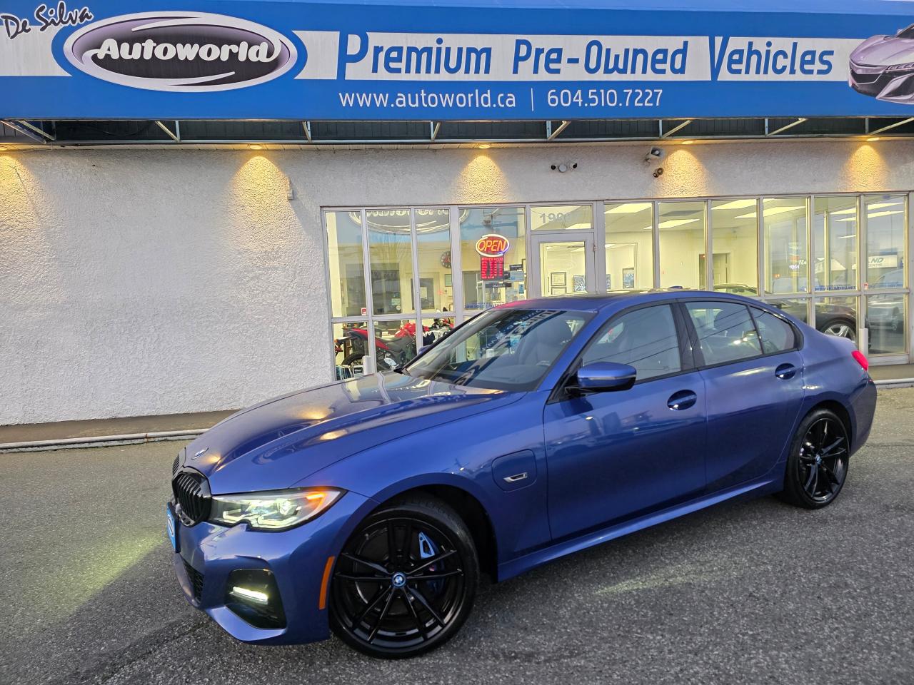 <p class=MsoNormal><strong>2022 BMW 330e xDrive Sedan</strong></p><p class=MsoNormal><strong>A Masterpiece of Hybrid Performance and Luxury</strong></p><p class=MsoNormal>We present a stunning example of electrified German engineering: A&nbsp;<strong>2022 BMW 330e xDrive</strong>&nbsp;plug-in hybrid sedan, finished in a mesmerizing&nbsp;<strong>Portim&atilde;o Blue Metallic</strong>&nbsp;exterior over an exquisite&nbsp;<strong>Black Perforated Interior</strong>. This is not just a 3 Series; it is a fully optioned machine designed for the discerning driver who demands both exhilarating performance and sophisticated efficiency.</p><p class=MsoNormal><strong>Loaded with Premium Options:</strong></p><ul style=margin-top: 0cm; type=disc><li class=MsoNormal style=mso-list: l1 level1 lfo1; tab-stops: list 36.0pt;><strong>Premium Enhanced Package:</strong>&nbsp;Elevate every drive with top-tier comfort and technology features that define the luxury experience.</li><li class=MsoNormal style=mso-list: l1 level1 lfo1; tab-stops: list 36.0pt;><strong>M Sport Package:</strong>&nbsp;Experience dynamic driving dynamics, enhanced aerodynamics, and signature M styling cues that set this sedan apart.</li><li class=MsoNormal style=mso-list: l1 level1 lfo1; tab-stops: list 36.0pt;><strong>M Sport Brakes & Suspension:</strong>&nbsp;Superior stopping power and handling precision for the ultimate connection to the road.</li></ul><p class=MsoNormal><strong>Striking Aesthetics & Finishes:</strong></p><ul style=margin-top: 0cm; type=disc><li class=MsoNormal style=mso-list: l2 level1 lfo2; tab-stops: list 36.0pt;><strong>(791M Model Wheel) 19 M Lt/Aly Double-Spoke Wheels:</strong>&nbsp;Bold, performance-oriented wheels that command attention.</li><li class=MsoNormal style=mso-list: l2 level1 lfo2; tab-stops: list 36.0pt;><strong>Aluminum Tetragon Trim:</strong>&nbsp;A modern, sophisticated interior finish that exudes contemporary luxury.</li><li class=MsoNormal style=mso-list: l2 level1 lfo2; tab-stops: list 36.0pt;><strong>High-Gloss Black Exterior Contents:</strong>&nbsp;A sleek, coordinated look that sharpens the vehicles profile.</li><li class=MsoNormal style=mso-list: l2 level1 lfo2; tab-stops: list 36.0pt;><strong>Full Cilajet Ceramic Coating:</strong>&nbsp;Professionally applied paint protection ensures a lasting, mirror-like shine and superior defense against the elements.</li></ul><p class=MsoNormal><strong>Intelligent Technology:</strong></p><ul style=margin-top: 0cm; type=disc><li class=MsoNormal style=mso-list: l0 level1 lfo3; tab-stops: list 36.0pt;><strong>BMW Live Cockpit Professional:</strong>&nbsp;A fully digital, customizable display and intuitive control system that keeps you connected and informed.</li><li class=MsoNormal style=mso-list: l0 level1 lfo3; tab-stops: list 36.0pt;><strong>xDrive All-Wheel Drive:</strong>&nbsp;Uncompromising traction and confidence in all driving conditions.</li></ul><p class=MsoNormal>This 330e xDrive sedan seamlessly blends electric efficiency for your daily commute with the exhilarating power of BMWs M division DNA. It is a harmonious blend of sustainable luxury and sheer driving pleasure.</p><p class=MsoNormal><strong>Available for immediate delivery.</strong>&nbsp;Visit us today in Langley to experience this exceptional BMW and discover the future of performance driving.</p><p class=MsoNormal>&nbsp;</p>
