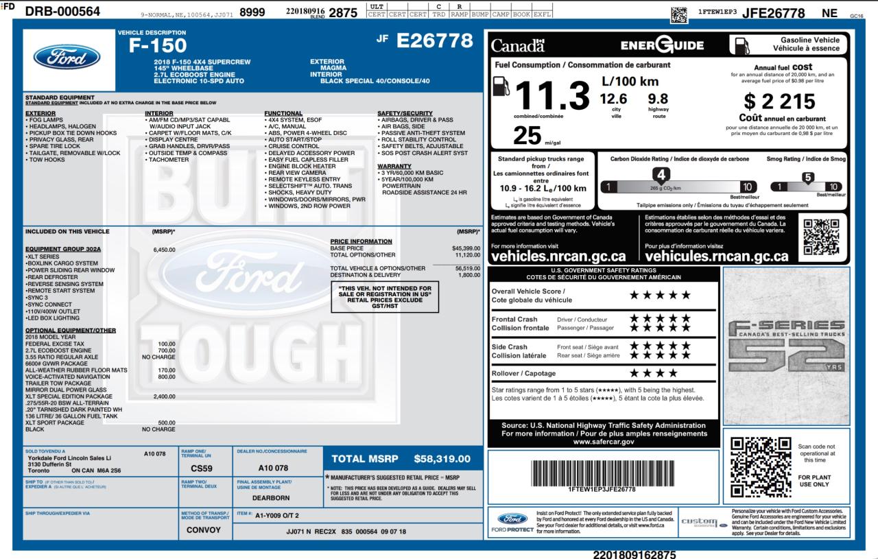 2018 Ford F-150 XLT 302A | SPECIAL EDITION | NAV | SPORT | TOW Photo