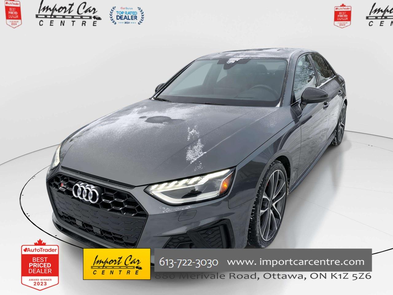 2022 Audi S4 3.0T Technik DIAMOND STITCHED LEATHER, BANG & OLUFSEN, MASSAGE SEATS, NAVI, ROOF, HEADS UP, ADAPTIVE CRUISE Photo0