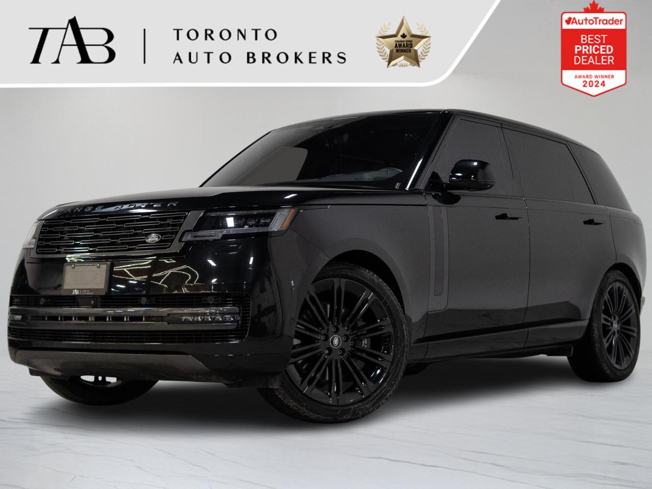 Leather.

Recent Arrival! Black 2023 Land Rover Range Rover LWB

NOW OFFERING 3 MONTH DEFERRED FINANCING PAYMENTS ON APPROVED CREDIT. WE OFFER THE BEST FINANCE RATES, AND DONT CHARGE ANY FINANCING FEE Looking for a top-rated pre-owned luxury car dealership in the GTA? Look no further than Toronto Auto Brokers (TAB)! Were proud to have won multiple awards, including the 2024 AutoTrader Best Priced Dealer, the 2024 CarGurus Award, the 2025 Top Choice Award, the 2025 Consumer Satisfaction Award, the 2025 Canadian Choice Award, the 2025 Three Best Rated Dealer Award, and many more!

With 30 years of experience serving the Greater Toronto Area, TAB is a respected and trusted name in the pre-owned luxury car industry. Our 30,000 sq.Ft indoor showroom is home to a wide range of luxury vehicles from top brands like BMW, Mercedes-Benz, Audi, Porsche, Land Rover, Jaguar, Aston Martin, Bentley, Maserati, and more. And we dont just serve the GTA, were proud to offer our services to all cities in Canada, including Vancouver, Montreal, Calgary, Edmonton, Winnipeg, Saskatchewan, Halifax, and more.

At TAB, were committed to providing a no-pressure environment and honest work ethics. As a family-owned and operated business, we treat every customer like family and ensure that every interaction is a positive one. Come experience the TAB Lifestyle at its truest form, luxury car buying has never been more enjoyable and exciting!

We offer a variety of services to make your purchase experience as easy and stress-free as possible. From competitive and simple financing and leasing options to extended warranties, aftermarket services, and full history reports on every vehicle, we have everything you need to make an informed decision. We welcome every trade, even if youre just looking to sell your car without buying, and when it comes to financing or leasing, we offer same day approvals, with access to over 50 lenders, including all of the banks in Canada. Feel free to check out your own Equifax credit score without affecting your credit score, simply click on the Equifax tab above and see if you qualify.

So if youre looking for a luxury pre-owned car dealership in Toronto, look no further than TAB! We proudly serve the GTA, including Toronto, Etobicoke, Woodbridge, North York, York Region, Vaughan, Thornhill, Richmond Hill, Mississauga, Scarborough, Markham, Oshawa, Peteborough, Hamilton, Newmarket, Orangeville, Aurora, Brantford, Barrie, Kitchener, Niagara Falls, Oakville, Cambridge, Kitchener, Waterloo, Guelph, London, Windsor, Orillia, Pickering, Ajax, Whitby, Durham, Cobourg, Belleville, Kingston, Ottawa, Montreal, Vancouver, Winnipeg, Calgary, Edmonton, Regina, Halifax, and more.

Call us today or visit our website to learn more about our inventory and services. And remember, all prices exclude applicable taxes and licensing, and vehicles can be certified at an additional cost of $999.