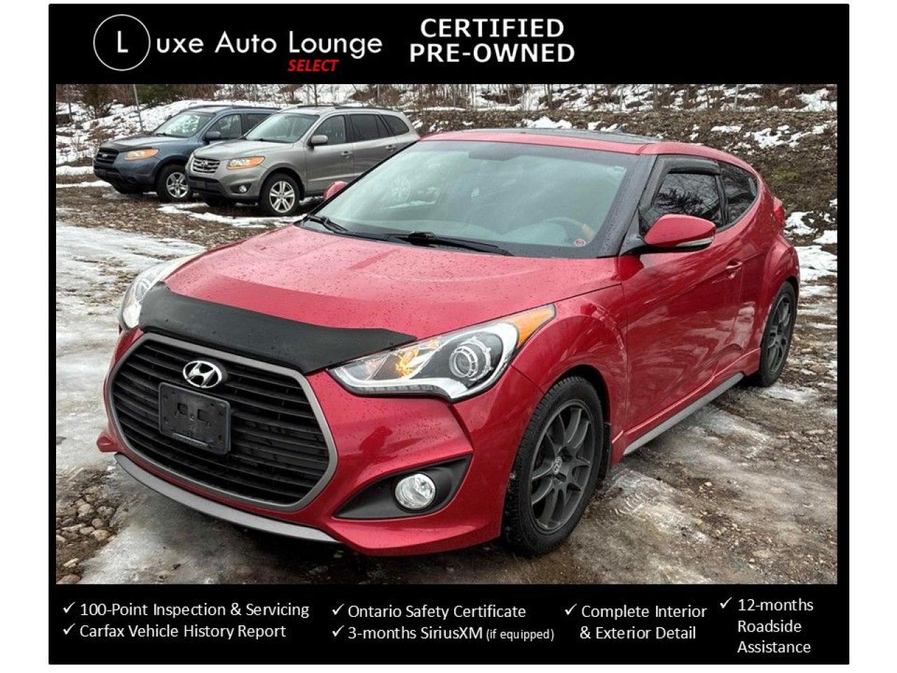 2016 Hyundai Veloster Turbo 1-OWNER, ONLY 65K, LEATHER, AUTO, SUNROOF!