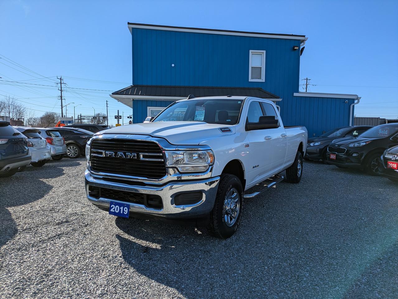 <p>Looking for a heavy-duty pickup that can handle anything you throw its way? At Ricks Auto Sales, were proud to offer this rugged 2019 RAM 3500 Big Horn 4x4 Crew Cab with the long 8 box. This powerful workhorse is ready to conquer the toughest jobs or provide comfortable, confident cruising. With its commanding presence and proven reliability, this truck is built to last. It&rsquo;s the perfect blend of capability and comfort, ready to serve you for years to come.</p><p>This 2019 RAM 3500 Big Horn, finished in a clean white, boasts a robust 4x4 system, making it ideal for navigating Canadian winters or tackling off-road adventures. With only 45,754km on the odometer, this truck has plenty of life left. The spacious Crew Cab provides ample room for passengers, while the 8-foot box offers exceptional cargo capacity for all your hauling needs. This RAM 3500 Big Horn is the ultimate combination of work and play.</p><p>Here are a few features that make this RAM 3500 a standout:</p><ul><li><strong>Unstoppable 4x4 Capability:</strong> Conquer any terrain with the confidence of a robust 4-wheel drive system, perfect for Canadian winters.</li><li><strong>Massive 8 Box:</strong> Haul everything you need with ease and efficiency, thanks to the generous cargo capacity.</li><li><strong>Spacious Crew Cab Comfort:</strong> Bring the whole crew along for the ride in a cabin designed for comfort and convenience.</li><li><strong>Heavy-Duty Performance:</strong> Experience the raw power and capability you need for towing, hauling, and tackling the toughest jobs.</li><li><strong>Reliable RAM Toughness:</strong> Known for its durability and dependability, this RAM 3500 is built to last.</li><li style=font-weight: bold;><strong>CLEAN CARFAX</strong></li></ul><p><strong><em>Powered by AutoIntelligence&trade;</em></strong> Vehicle information has been generated using artificial intelligence and is provided for informational purposes only. While efforts are made to ensure accuracy, please confirm all details directly with the dealer.</p><p>&nbsp;</p><p class=MsoNormal>This vehicle is offered at Rick&rsquo;s Auto Sales, your Hometown Pre-Owned Sales Centre.<span style=mso-spacerun: yes;>&nbsp; </span>As an Independently Owned and operated Automotive Centre for nearly 20 years, we know our customers are the core of our business.<span style=mso-spacerun: yes;>&nbsp; </span>We pride ourselves on providing our customers with heartfelt service, and Honesty and Integrity is our motto.</p><p class=MsoNormal>** ALL PRICES ARE PLUS HST, LIC, OMVIC & $199 ADMIN FEE** We service what we sell!<span style=mso-spacerun: yes;>&nbsp; </span>The purchase price INCLUDES Certification with a 30-day/1500 km warranty covering any mechanical issues.<span style=mso-spacerun: yes;>&nbsp; </span>Vehicles come standard with ONE key (if we receive more than ONE key, we will include it).<span style=mso-spacerun: yes;>&nbsp; </span>Options to purchase additional warranty and corrosion-free rustproofing are also available.<span style=mso-spacerun: yes;>&nbsp; </span>Financing is available on qualifying vehicles.</p><p class=MsoNormal>We service the entire Niagara Region and beyond!<span style=mso-spacerun: yes;>&nbsp; </span>**CHECK OUT OUR REVIEWS AND OUR FACEBOOK PAGE**</p><p class=MsoNormal>Book an appointment or stop in for a test drive TODAY, you won&rsquo;t be disappointed!</p><p class=MsoNormal>Rick&rsquo;s Auto Sales (UCDA MEMBER) BUY WITH CONFIDENCE</p><p>&nbsp;</p>