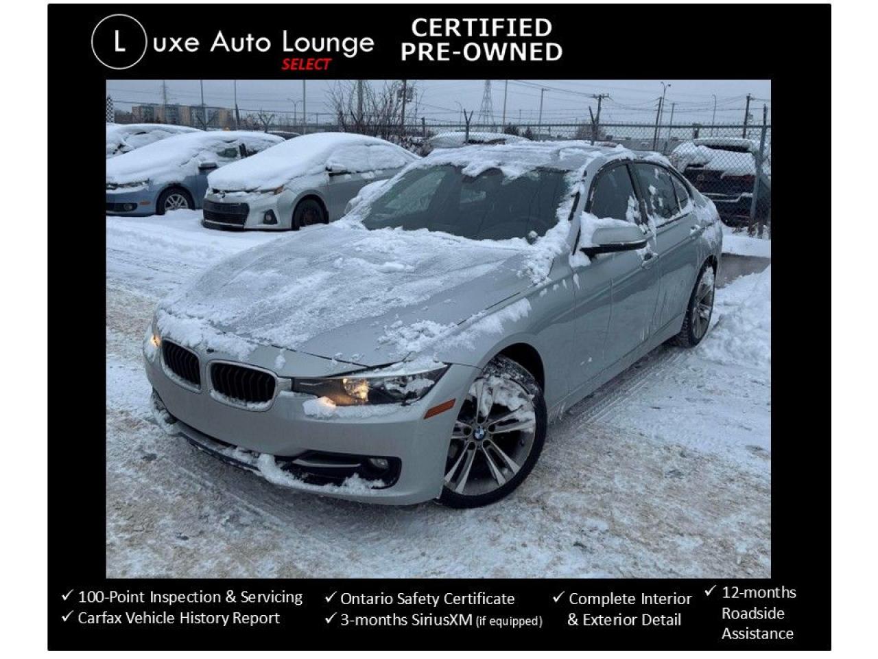 <p>AFFORDABLE LUXURY!!! That is what this 2015 BMW 320 xDrive is all about!! Features include: leather, heated seats and steering wheel, power sunroof, back-up sensors, bluetooth hands-free, cruise control, alloy wheels, bluetooth hands-free, push-button start and more!</p><p><span style=color: #333333; font-family: Work Sans, sans-serif; font-size: 16px; white-space: pre-wrap; caret-color: #333333; background-color: #ffffff;>This vehicle comes Luxe certified select pre-owned, which includes: 100-point inspection & servicing, oil lube and filter change, Ontario safety certificate, Available Luxe Assurance Package, complete interior and exterior detailing, Carfax Verified vehicle history report, guaranteed one key (additional keys may be purchased at time of sale) and FREE 90-day SiriusXM satellite radio trial (on factory-equipped vehicles)! </span><span style=background-color: #ffffff; color: #333333; font-family: Work Sans, sans-serif; font-size: 16px; caret-color: #333333; white-space-collapse: preserve;>Remember, we built our business on quality, trust, service, and we deliver. PERIOD. <strong>**<em>Ask about our U-select Standard Plus Extended Powertrain Warranty Covearge!!**</em> </strong></span><span style=background-color: #ffffff; color: #333333; font-family: Work Sans, sans-serif; font-size: 16px; caret-color: #333333; white-space-collapse: preserve;><strong>Proudly </strong></span><strong><span style=background-color: #ffffff; color: #333333; font-family: Work Sans, sans-serif; font-size: 16px; caret-color: #333333; white-space-collapse: preserve;>Family Owned and Operated in the Orleans community for over 16 years!</span></strong></p><p><strong>Priced at ONLY $195 bi-weekly with $750 down at 7.99% over 36 months (cost of borrowing is $1899 per $10000 financed) OR cash purchase price of $13995 (both prices are plus HST and licensing). Call today and book your test drive appointment!</strong></p>