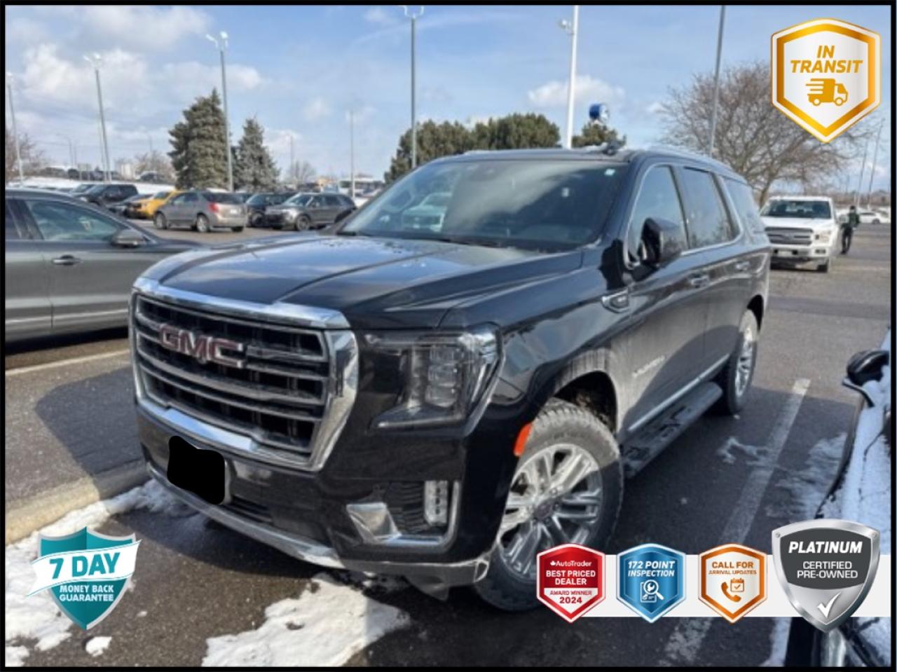 Used 2023 GMC Yukon SLT PREMIUM PKG | ONYX BLACK | BLACK PERFORATED LEATHER | 5.3L ECOTEC3 V8 | 10-SPEED A/T | SECOND ROW BUCKET PWR RELEASE  | SLT PREF EQUIP GRP | AUDIO SYSTEM 10.2 DIAGONAL PREMIUM GMC INFOTAINMENT SYS for sale in Oakville, ON