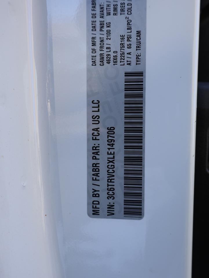 2020 RAM ProMaster V6 2500 HIGH ROOF TRADESMAN 136-in WB CERTIFIED *ACCIDENT FREE* CAMERA BLUETOOTH ALLOYS Photo