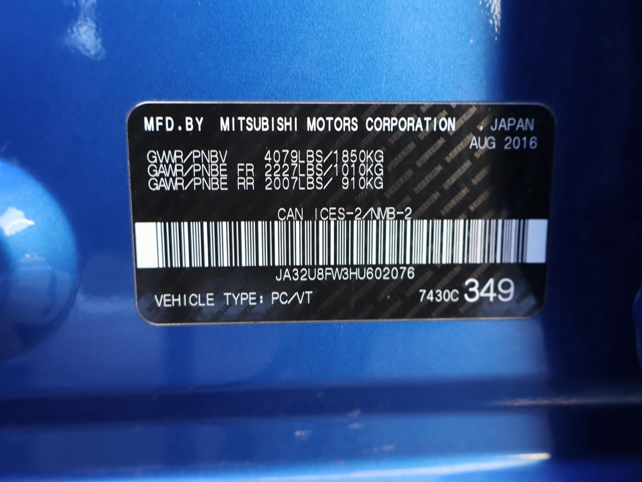 2017 Mitsubishi Lancer 2.4L GTS CERTIFIED *1 OWNER* SUNROOF BLUETOOTH HEATED SEAT PADDLES SHIFTER Photo