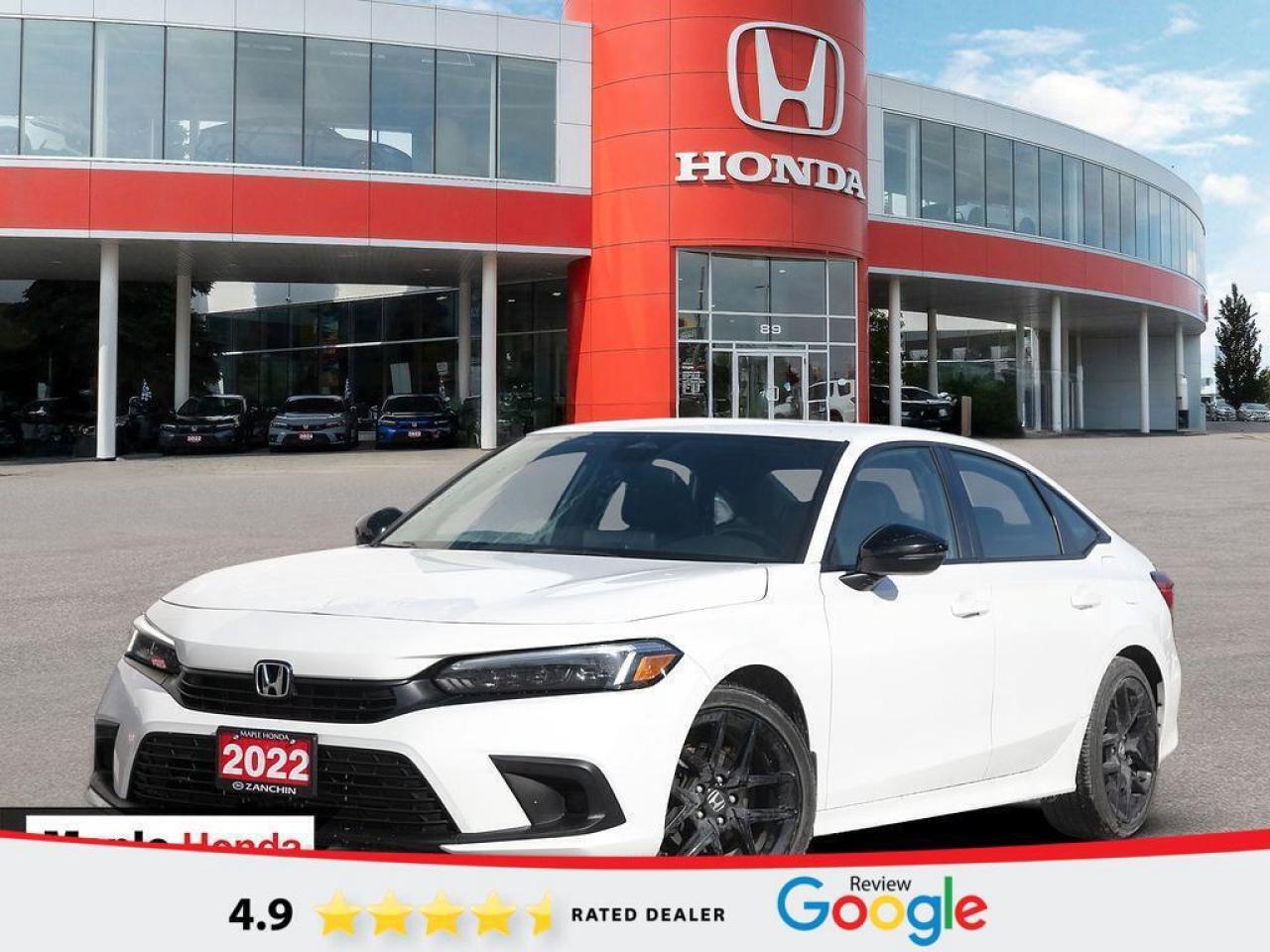 New Price! 2022 Honda Civic Sport Sunroof| Heated Seats| Auto Start| Honda Sensing|

Sport Sunroof| Heated Seats| Auto Start| Honda Sensing| FWD CVT 2.0L I4 DOHC 16V i-VTEC

Honda Certified Details:

  * Exclusive finance rates on Certified Pre-Owned Honda models
  * Vehicle history report. Access to My Honda
  * Multipoint Inspection
  * 7 day/1,000 km exchange privilege whichever comes first
  * 24 hours/day, 7 days/week
  * 7 year / 160,000 km Power Train Warranty whichever comes first. This is an additional 2 year/60,000 kms beyond the original factory Power Train warranty. Honda Certified Used Vehicles also have the option to upgrade to a Honda Plus Extended Warranty


Why Buy from Maple Honda? REVIEWS: Why buy an used car from Maple Honda? Our reviews will answer the question for you. We have over 2,500 Google reviews and have an average score of 4.9 out of a possible 5. Who better to trust when buying an used car than the people who have already done so? DEPENDABLE DEALER: The Zanchin Group of companies has been providing new and used vehicles in Vaughan for over 40 years. Since 1973 our standards of excellent service and customer care has enabled us to grow to over 34 stores in the Great Toronto area and beyond. Still family owned and still providing exceptional customer care. WARRANTY / PROTECTION: Buying an used vehicle from Maple Honda is always a safe and sound investment. We know you want to be confident in your choice and we want you to be fully satisfied. Thats why ALL our used vehicles come with our limited warranty peace of mind package included in the price. No questions, no discussion - 30 days safety related items only. From the day you pick up your new car you can rest assured that we have you covered. TRADE-INS: We want your trade! Looking for the best price for your car? Our trade-in process is simple, quick and easy. You get the best price for your car with a transparent, market-leading value within a few minutes whether you are buying a new one from us or not. Our Used Sales Department is ALWAYS in need of fresh vehicles. Selling your car? Contact us for a value that will make you happy and get paid the same day. Https:/www.maplehonda.com.

Easy to buy, easy for servicing. You can find us in the Maple Auto Mall on Jane Street north of Rutherford. We are close both Canadas Wonderland and Vaughan Mills shopping centre. Easy to call in while you are shopping or visiting Wonderland, Maple Honda provides used Honda cars and trucks to buyers all over the GTA including, Toronto, Scarborough, Vaughan, Markham, and Richmond Hill. Our low used car prices attract buyers from as far away as Oshawa, Pickering, Ajax, Whitby and even the Mississauga and Oakville areas of Ontario. We have provided amazing customer service to Honda vehicle owners for over 40 years. As part of the Zanchin Auto group we offer dependable service and excellent customer care. We are here for you and your Honda.

Awards:
  * ALG Canada Residual Value Awards