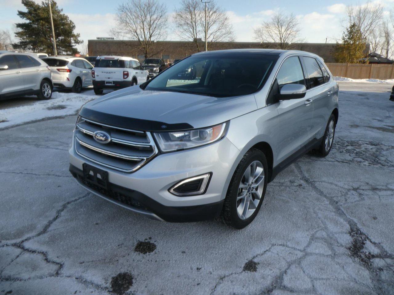 Leather, Navigation, Navi, GPS, Backup Camera, Dual Pane Panoramic Sunroof / Moonroof, Power Liftgate, Heated Seats, Cooled Seats, AWD, Non Smoker, AWD.

Ingot Silver 2018 Ford Edge Titanium | Heated Seats | Backup Cam | Nav |



Save time, money, and frustration with our transparent, no hassle pricing. Using the latest technology, we shop the competition for you and price our pre-owned vehicles to give you the best value, upfront, every time and back it up with a free market value report so you know you are getting the best deal!

Every Pre-Owned vehicle at Ken Knapp Ford goes through a high quality, rigorous cosmetic and mechanical safety inspection. We ensure and promise you will not be disappointed in the quality and condition of our inventory. A free CarFax Vehicle History report is available on every vehicle in our inventory.



Ken Knapp Ford proudly sits in the small town of Essex, Ontario. We are family owned and operated since its beginning in November of 1983. Ken Knapp Ford has used this time to grow and ensure a convenient car buying experience that solely relies on customer satisfaction; this is how we have won 23 Presidents Awards for exceptional customer satisfaction!

If you are seeking the ultimate buying experience for your next vehicle and want the best coffee, a truly relaxed atmosphere, to deal with a 4.7 out of 5 star Google review dealership, and a dog park on site to enjoy for your longer visits; we truly have it all here at Ken Knapp Ford.

Where customers dont care how much you know, until they know how much you care.



Reviews:

* Owners say they appreciate the easy-to-use technology and enjoy a comfortable drive in most conditions. Expect a pleasing punch from the 2.7L engine, which sportier drivers seem to enjoy. The updated infotainment system is easy to learn, even for first-time touchscreen users. Source: autoTRADER.ca