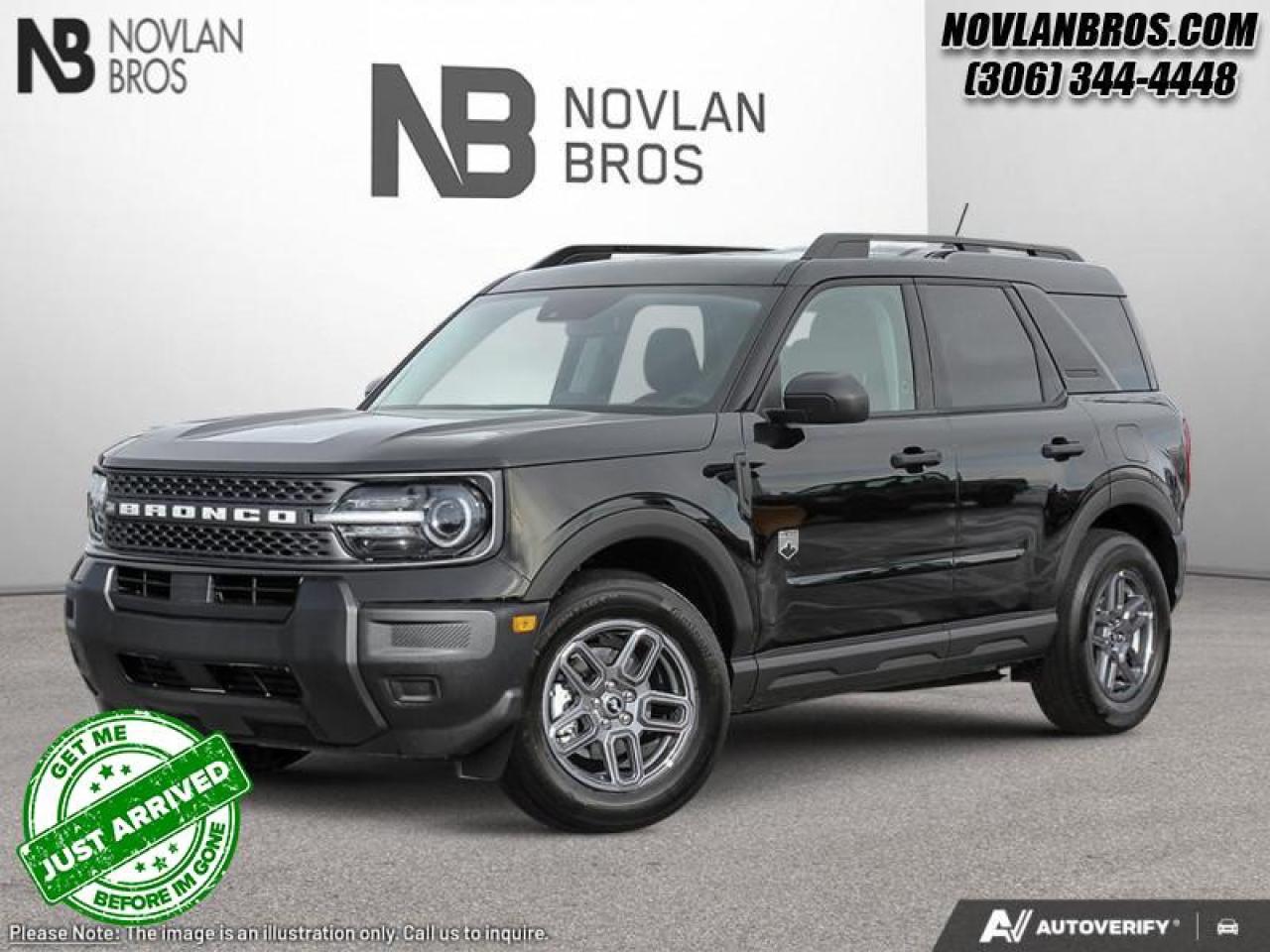 <b>Convenience Package!</b><br> <br> <br> <br>Check out our great inventory of new vehicles at Novlan Brothers!<br> <br>If you want true off-road ruggedness in an urban, friendly package, look no further than this Ford Bronco Sport. <br> <br>A compact footprint, an iconic name, and modern luxury come together to make this Bronco Sport an instant classic. Whether your next adventure takes you deep into the rugged wilds, or into the rough and rumble city, this Bronco Sport is exactly what you need. With enough cargo space for all of your gear, the capability to get you anywhere, and a manageable footprint, theres nothing quite like this Ford Bronco Sport.<br> <br>This Shadow Black SUV has a 8 Speed Automatic transmission and is powered by a 181HP 1.5L 3 Cylinder Engine. <br> <br> Our Bronco Sports trim level is Big Bend. This Bronco Big Bend steps things up with heated cloth front seats that feature power lumbar adjustment, along with SiriusXM streaming radio and exclusive aluminum wheels. Also standard include voice-activated automatic air conditioning, 13.2-inch SYNC 4 powered infotainment screen with Apple CarPlay and Android Auto, smart charging USB type-A and type-C ports, 4G LTE mobile hotspot internet access, proximity keyless entry with remote start, and a robust terrain management system that features the trademark Go Over All Terrain (G.O.A.T.) driving modes. Additional features include blind spot detection, rear cross traffic alert and pre-collision assist with automatic emergency braking, lane keeping assist, lane departure warning, forward collision alert, driver monitoring alert, a rear-view camera, and so much more. This vehicle has been upgraded with the following features: Convenience Package.<br><br> View the original window sticker for this vehicle with this url <b><a href=http://www.windowsticker.forddirect.com/windowsticker.pdf?vin=3FMCR9BN9SRF76359 target=_blank>http://www.windowsticker.forddirect.com/windowsticker.pdf?vin=3FMCR9BN9SRF76359</a></b>.<br> <br>To apply right now for financing use this link: <a href=http://novlanbros.com/credit/ target=_blank>http://novlanbros.com/credit/</a><br><br> <br/> Total  rebate of $3500 is reflected in the price.   5.49% financing for 84 months. <br> Payments from <b>$547.82</b> monthly with $0 down for 84 months @ 5.49% APR O.A.C. ( Plus applicable taxes -  Plus applicable fees   ).  Incentives expire 2026-02-02.  See dealer for details. <br> <br><br> Come by and check out our fleet of 30+ used cars and trucks and 50+ new cars and trucks for sale in Paradise Hill.  o~o