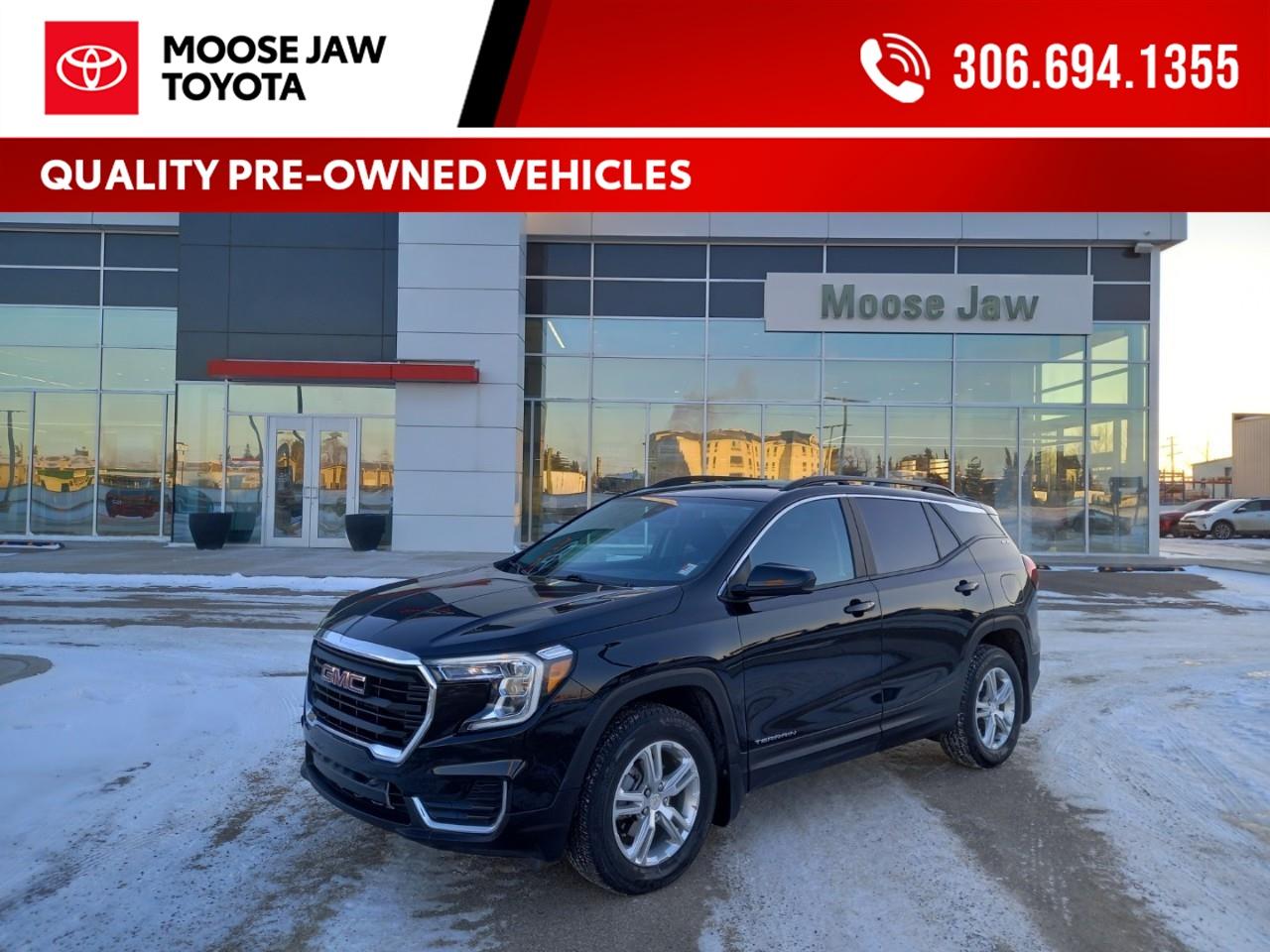 Used 2024 GMC Terrain Local Trade – 2024 GMC Terrain AWD SLE Confident all-wheel drive and modern comfort. This 2024 Terrain SLE offers smart tech, a smooth ride, and everyday versatility in a stylish compact SUV.  Terrain for sale in Moose Jaw, SK