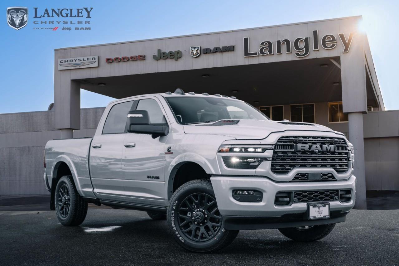 <p><strong>2026 RAM 3500 LIMITED 4X4 CREW CAB 6'4" BOX</strong></p><p>The 2026 Ram 3500 Limited is the ultimate heavy-duty workhorse, combining best-in-class diesel torque with an ultra-premium cabin. Equipped with the High-Output Cummins engine, this configuration is engineered for extreme towing and maximum luxury. </p><p></p><ul><li><p><strong>Engine</strong>: 6.7L High-Output Cummins® Turbo Diesel I6 </p><p></p></li><li><p><strong>Horsepower</strong>: 430 hp @ 2,800 rpm </p><p></p></li><li><p><strong>Torque</strong>: 1,075 lb-ft @ 1,800 rpm </p><p></p></li><li><p><strong>Max Towing</strong>: Up to 36,610 lbs (Gooseneck) / 23,000 lbs (Conventional) </p><p></p></li><li><p><strong>Transmission</strong>: AISIN® 6-Speed Heavy-Duty Automatic</p></li><li><p><strong>Key Features</strong>: 14.5-inch Uconnect® 5 NAV Touchscreen, 17-Speaker Harman Kardon® Premium Audio, Power Deployable Running Boards, and 100% Leather Seating with Real Wood/Aluminum Accents. </p><p></p></li></ul><p>Come book a test drive at Langley Chrysler, conveniently located in Langley, British Columbia.</p>

<p>*All prices are net of all manufacturer incentives and/or rebates and are subject to change by the manufacturer without notice. All prices plus applicable taxes, applicable environmental recovery charges, documentation of $599 and full tank of fuel surcharge of $76 if a full tank is chosen.<br />Other items available that are not included in the above price:<br />Tire & Rim Protection and Key fob insurance starting from $599<br />Service contracts (extended warranties) for up to 7 years and 200,000 kms starting from $599<br />Custom vehicle accessory packages, mudflaps and deflectors, tire and rim packages, lift kits, exhaust kits and tonneau covers, canopies and much more that can be added to your payment at time of purchase<br />Undercoating, rust modules, and full protection packages starting from $199<br />Flexible life, disability and critical illness insurances to protect portions of or the entire length of vehicle loan?im?im<br />Financing Fee of $500 when applicable<br />Prices shown are determined using the largest available rebates and incentives and may not qualify for special APR finance offers. See dealer for details. This is a limited time offer.</p>