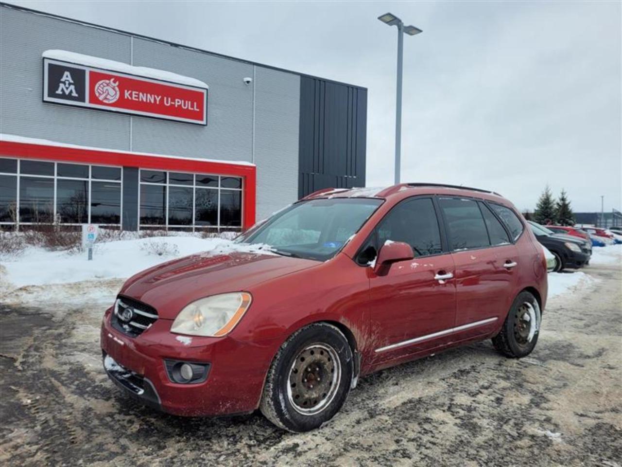 2007 Kia Rondo in Volcanic Red.The vehicle has 132,342km. Runs and drives ok. The body is in fair shape for the age. Some rust spots found mainly on the rockers and other parts of the car. No check engine light. Slight vibrations felt in the cabin. The rear suspension/rotors needs some work. We dont perform any mechanical/safety inspections. The vehicle is sold as is and might need some work.