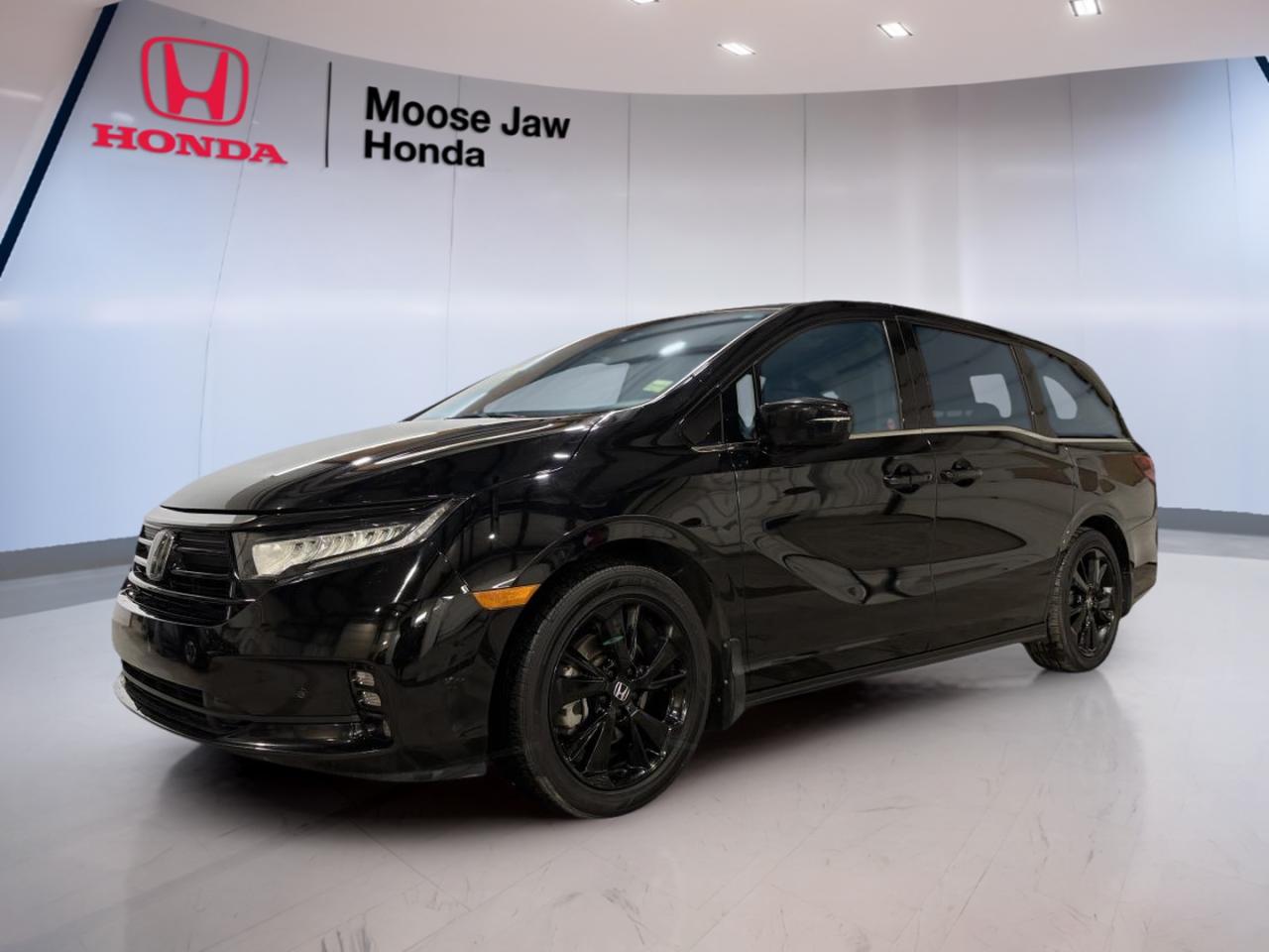 Bring the whole family along with confidence in this used 2023 Honda Odyssey Black Edition, offered by Moose Jaw Honda in Moose Jaw. With 97,600 km, a bold black exterior, and a smooth 10-speed automatic transmission, its built for busy days, long weekends, and everything in between.

Power comes from a 3.5 L 24-valve direct injection SOHC i-VTEC V6 engine. This Honda Odyssey Black Edition delivers strong, easy acceleration for merging and passing, while keeping the drive calm and refined. Front-wheel drive helps provide stable, predictable handling on city streets and open highways.

At Moose Jaw Honda, we know minivan shoppers want real-world value. This 2023 Honda Odyssey Black Edition is a smart pick for drivers who need space, comfort, and dependable Honda engineering in one practical package. Its ready for school runs, hockey bags, and road trips across Saskatchewan.

ADVANCED SAFETY FEATURES  
»» Front-wheel drive for steady road control  
»» Confident braking feel for daily driving  
»» Predictable handling in changing conditions  
»» Clear outward visibility for city manoeuvres  

PERFORMANCE AND EFFICIENCY  
»» 3.5 L V6 with direct injection  
»» 10-speed automatic for smooth shifting  
»» Strong passing power for highway merges  
»» Responsive acceleration for loaded family trips  

COMFORT AND CONVENIENCE  
»» Minivan layout ideal for family routines  
»» Easy-to-drive feel in tight parking lots  
»» Smooth ride helps reduce trip fatigue  
»» Practical cabin design for everyday use  

TECHNONOLGY AND CONNECTIVITY  
»» Controls laid out for quick, simple use  
»» Driver-focused dash for easy monitoring  
»» Modern vehicle electronics support daily needs  
»» Clear displays help reduce distractions  

CARGO SPACE  
»» Room for groceries, gear, and luggage  
»» Minivan cargo area suits bulky items  
»» Flexible space for busy family schedules  
»» Practical storage for daily essentials  

WHAT OTHER OWNERS LIKE  
»» V6 power that feels effortless  
»» Smooth 10-speed automatic performance  
»» Family-friendly space for passengers and cargo  
»» Easy driving manners for daily errands  

This 2023 Honda Odyssey Black Editions VIN is: 5FNRL6H07PB501324.