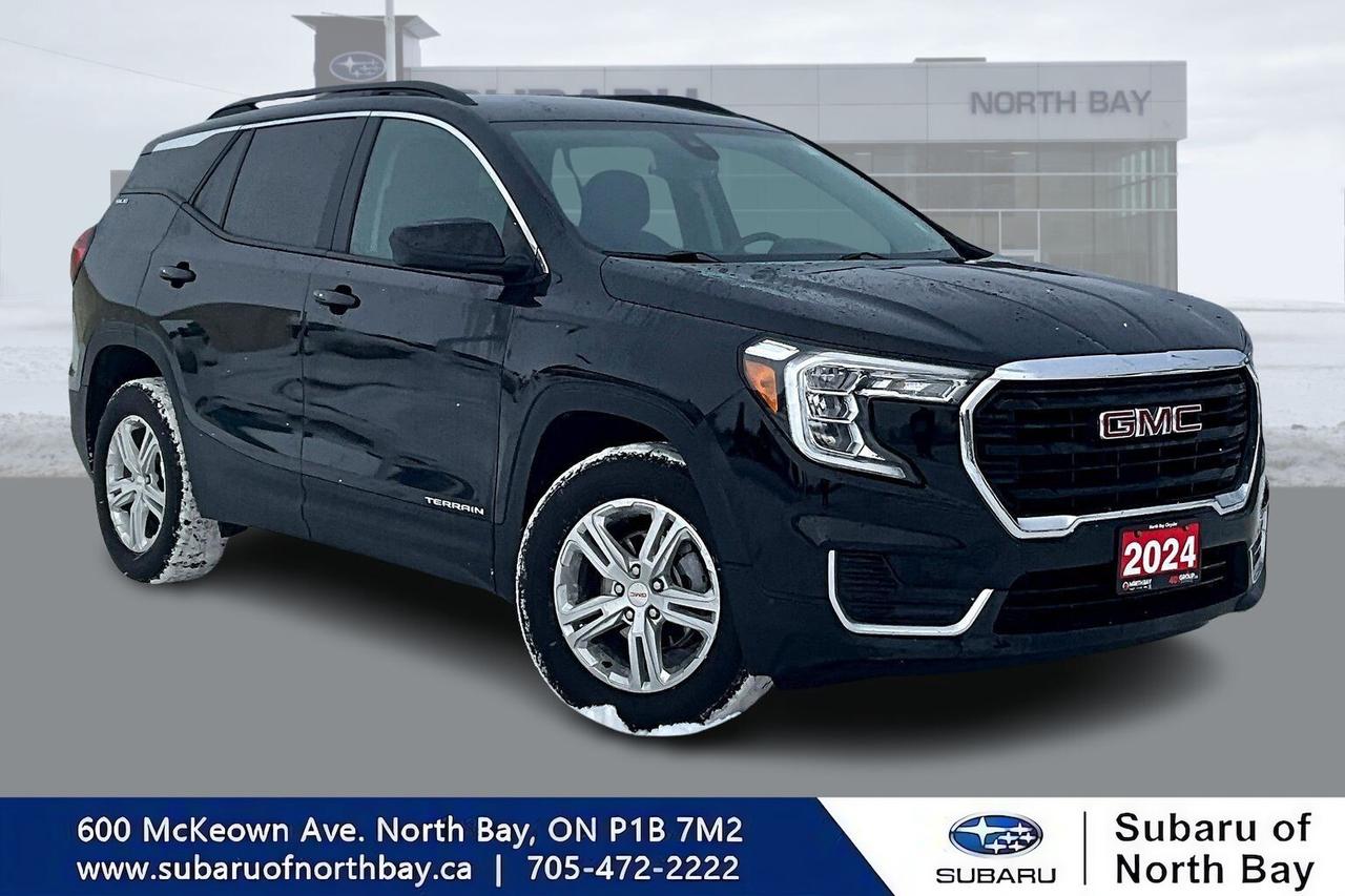 Meet the 2024 GMC Terrain, a compact SUV that fits daily life in North Bay with ease. This used Terrain is finished in black outside with a matching black interior, giving it a clean, modern look that stays timeless. With 46,065 km, its already proven itself as a dependable commuter and weekend companion.

Sold by Subaru of North Bay, this 2024 GMC Terrain is set up for simple, confident driving. You get a 1.5 L I-4 gas engine with gasoline direct injection, paired with an automatic 9-speed transmission. The result is smooth shifting in town, calm cruising on the highway, and an easy feel in stop-and-go traffic.

FEATURES OF THE Terrain
»» 1.5 L gasoline direct injection engine  
»» Automatic 9-speed transmission for smooth shifts  
»» Four-door SUV layout for daily versatility  
»» Black exterior with black interior  

ADVANCED SAFETY FEATURES
»» Modern SUV design supports confident road presence  
»» Four-door access helps safer passenger entry  
»» Stable automatic shifting reduces driver workload  
»» Compact size suits busy parking areas  

PERFORMANCE AND EFFICIENCY
»» 1.5 L I-4 gas engine  
»» Gasoline direct injection for precise fueling  
»» Automatic 9-speed transmission for flexible power  
»» Balanced for city and highway driving  

COMFORT AND CONVENIENCE
»» Four doors make loading passengers easier  
»» SUV seating height improves outward visibility  
»» Practical layout for errands and commuting  
»» Black interior keeps a clean appearance  

TECHNONOLGY AND CONNECTIVITY
»» Clear, driver-focused layout for daily use  
»» Modern vehicle electronics support consistent operation  
»» Automatic transmission simplifies urban driving  
»» Controls placed for quick, easy reach  

CARGO SPACE
»» SUV cargo area suits everyday hauling  
»» Room for groceries, bags, and gear  
»» Four-door access supports family routines  
»» Versatile space for work or weekends  

WHAT OTHER OWNERS LIKE
»» Easy-to-drive size for urban errands  
»» Smooth automatic shifting in traffic  
»» Practical SUV shape for daily cargo  
»» Confident feel from elevated seating  

This 2024 GMC Terrain is a smart choice if you want a straightforward SUV with a modern powertrain and a clean black-on-black look. Its well suited to commutes across town, highway runs out of North Bay, and the kind of day-to-day flexibility that makes an SUV so useful. Visit Subaru of North Bay to see how this Terrain fits your routine and to take it for a drive.

This 2024 GMC Terrains VIN is: 3GKALTEGXRL329599.

The advertised price is for financing only and applies exclusively to vehicles eligible for financing. Vehicles sold as-is are not eligible for financing and require full payment at purchase. All cash purchases of finance-eligible vehicles will be subject to an additional $2,501.00. This advertised price also does not include taxes and licensing fees. For as-is vehicles: the motor vehicle sold under this contract is being sold as-is and is not represented as being in road worthy condition, mechanically sound or maintained at any guaranteed level of quality.