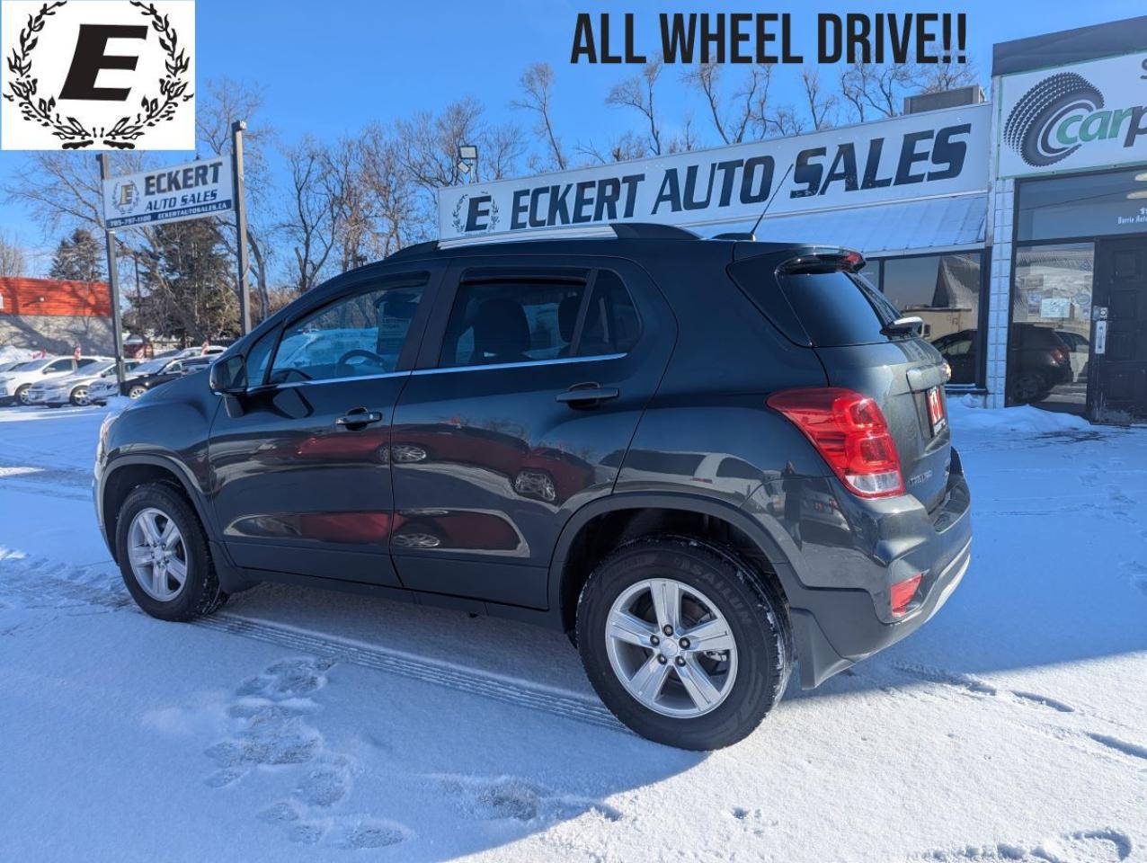 <p>Looking for a versatile and fuel-efficient SUV thats perfect for navigating Canadian roads? Check out this pre-owned 2019 Chevrolet Trax LT ALL WHEEL DRIVE, now available at Eckert Auto Sales, 192 Essa Road, Barrie! This stylish SUV, with its sleek gray exterior, is ready to take you on your next adventure. With only 82,700km on the odometer, this Trax is ready for many more kilometers!</p><p>Here at Eckert Auto Sales, 192 Essa Road we have no extra or hidden fees just honest pricing. Included in the price is our Advantage Package which includes the safety, oil change, we guarantee everything mechanically works on the Trax 100% and back it with a Dealer Warranty for 30 days/500 kilometers. Do you require financing if so you have found the right dealer. We give you the best interest rate available for your credit score. No extra upselling of interest rates, no finance fees!! At Eckert Auto Sales we are your transparent family operated dealership. We welcome you to join the Eckert Auto Sales family.</p><p>HST and licensing extra.</p><p>For more information give us a call today (705)797-1100 or visit us at 192 Essa Road, Barrie</p>