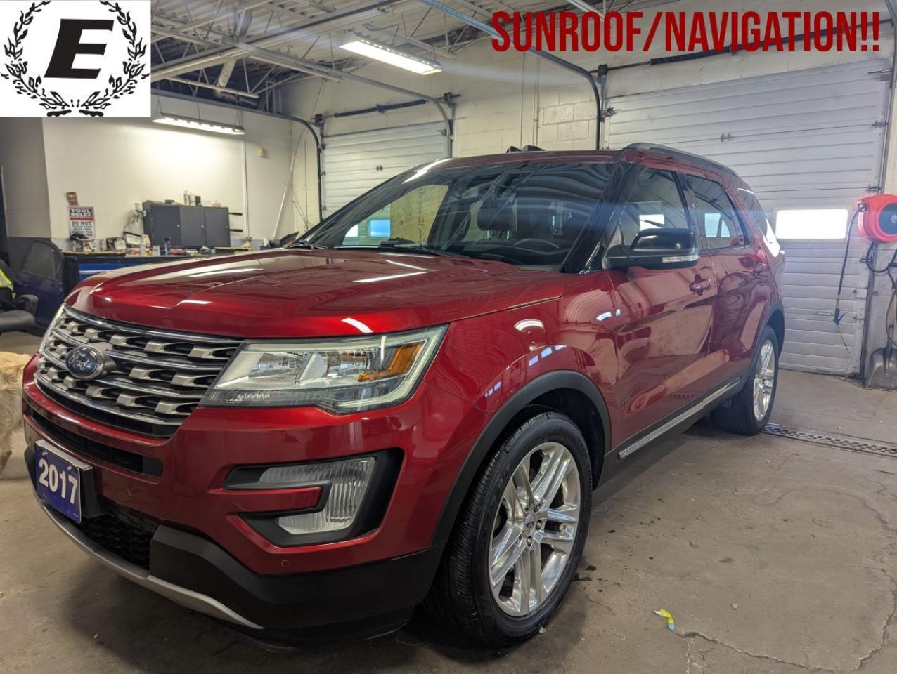 <p>Looking for adventure? This striking red 2017 Ford Explorer XLT at Eckert Auto Sales, 192 Essa Road, Barrie is ready to take you and your family on all of lifes journeys! This rugged SUV, boasting a sophisticated black leather interior, combines practicality and style seamlessly. With its powerful 3.5L V6 engine and responsive automatic transmission, youll experience a smooth and confident ride whether youre navigating city streets or exploring off the beaten path. This Explorer has been well-maintained and has 158,900km on the odometer.</p><p>Here at Eckert Auto Sales, 192 Essa Road we have no extra or hidden fees just honest pricing. Included in the price is our Advantage Package which includes the safety, oil change, we guarantee everything mechanically works on the Explorer 100% and back it with a Dealer Warranty for 30 days/500 kilometers. Do you require financing if so you have found the right dealer. We give you the best interest rate available for your credit score. No extra upselling of interest rates, no finance fees by the dealership!! At Eckert Auto Sales we are your transparent family operated dealership. We welcome you to join the Eckert Auto Sales family.</p><p>HST and licensing extra.</p><p>For more information give us a call today (705)797-1100 or visit us at 192 Essa Road, Barrie</p><p>&nbsp;</p>